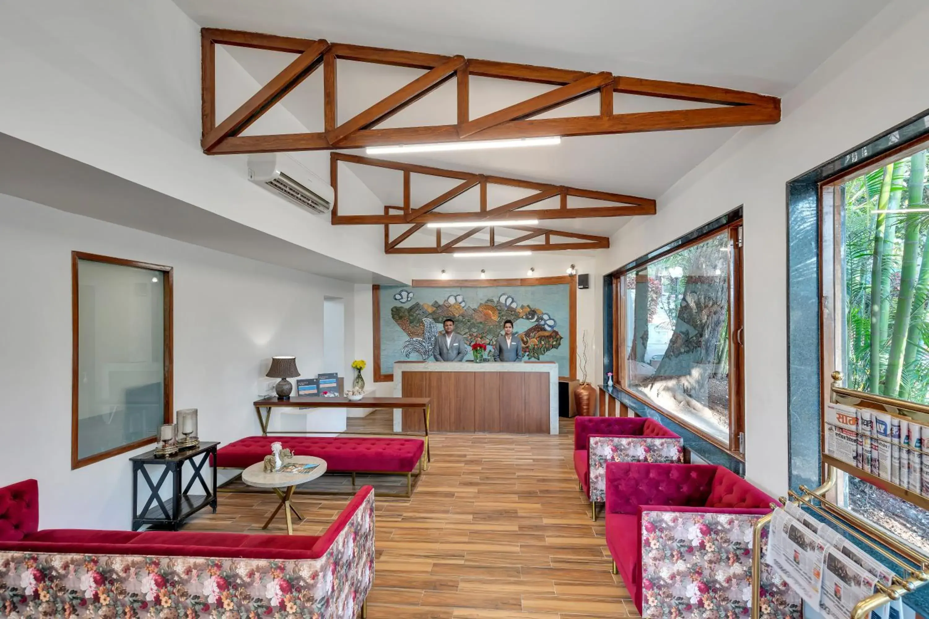 Lobby or reception in Club Mahindra Saj Mahabaleshwar Lobby or reception in Club Mahindra Saj Mahabaleshwar