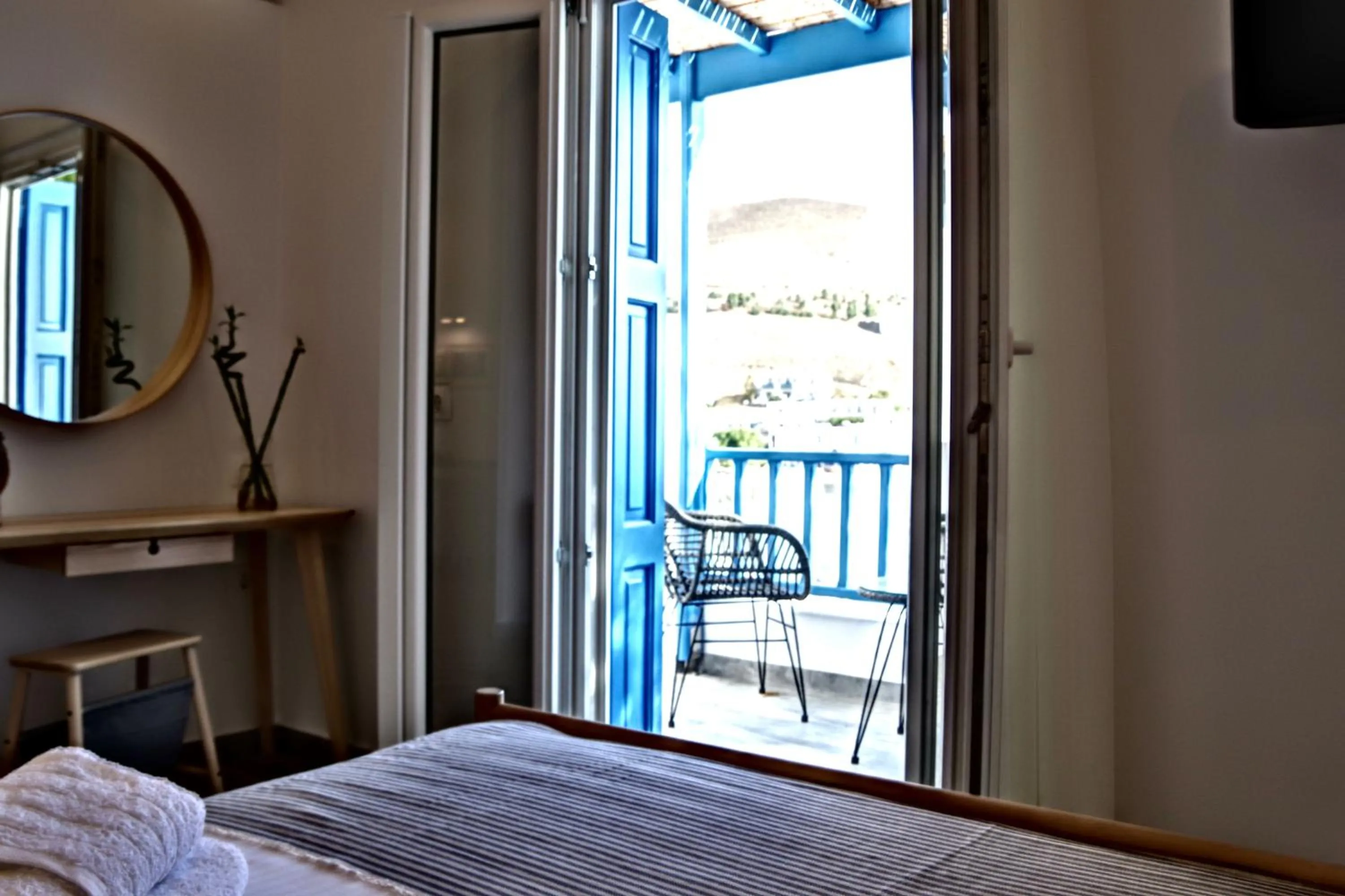 Bed in Xenios Zeus Apartments