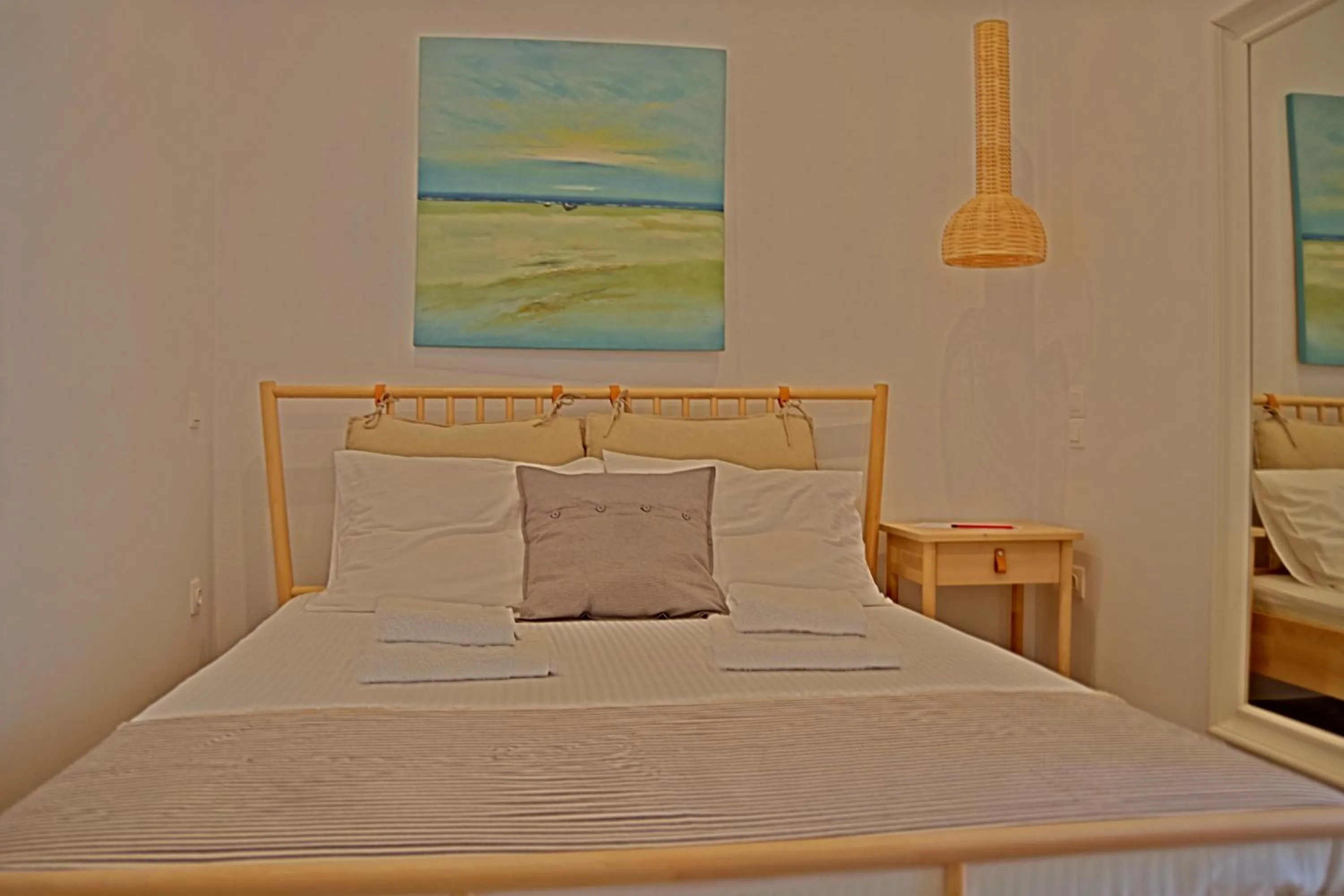Bed in Xenios Zeus Apartments