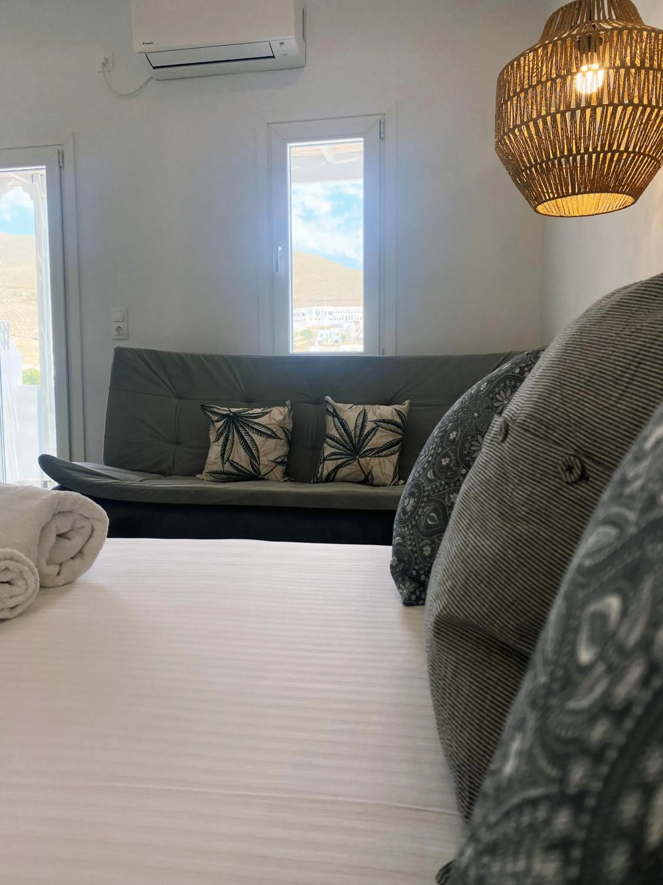 Bed in Xenios Zeus Apartments