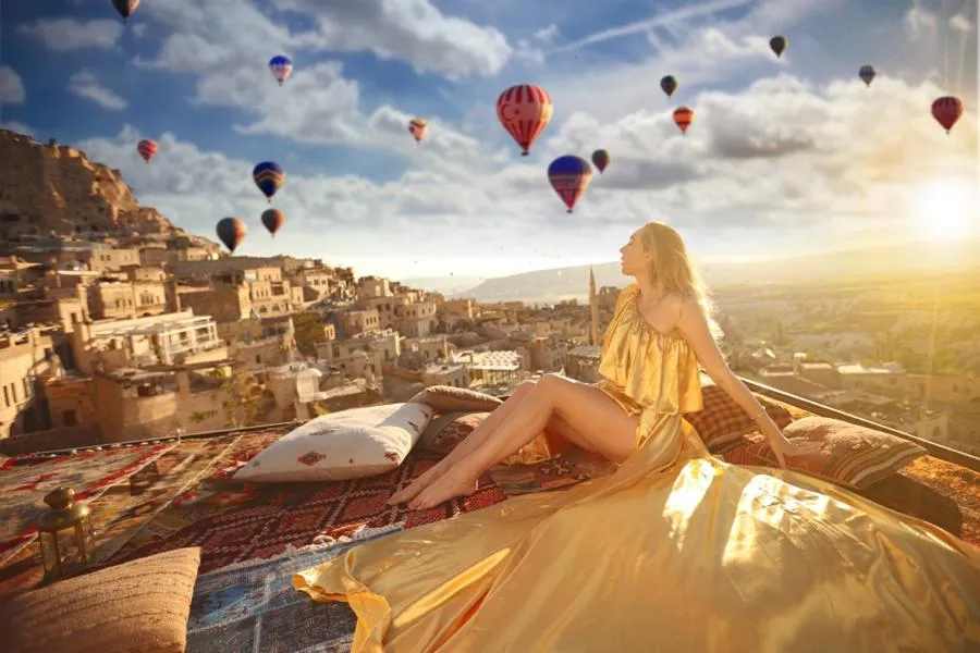 Balcony/Terrace in Mak's Cave House