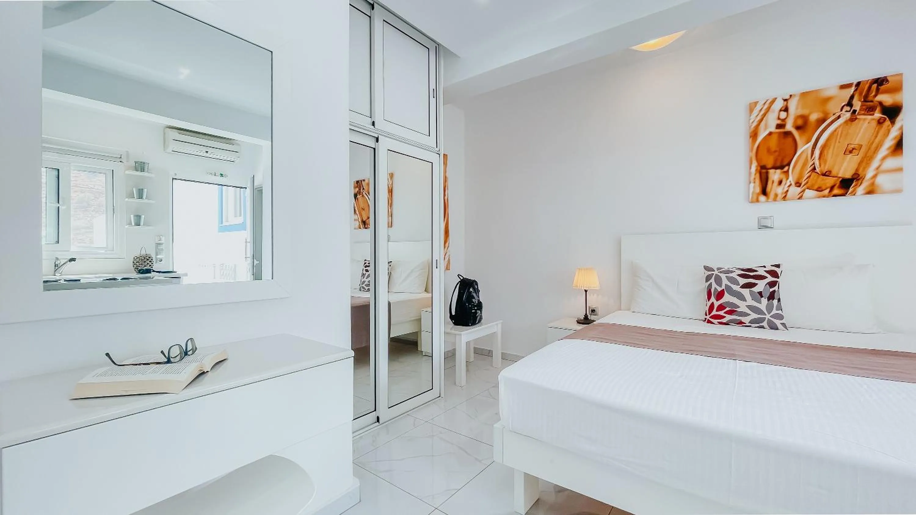Bed in Vithos Seaside Aparthotel