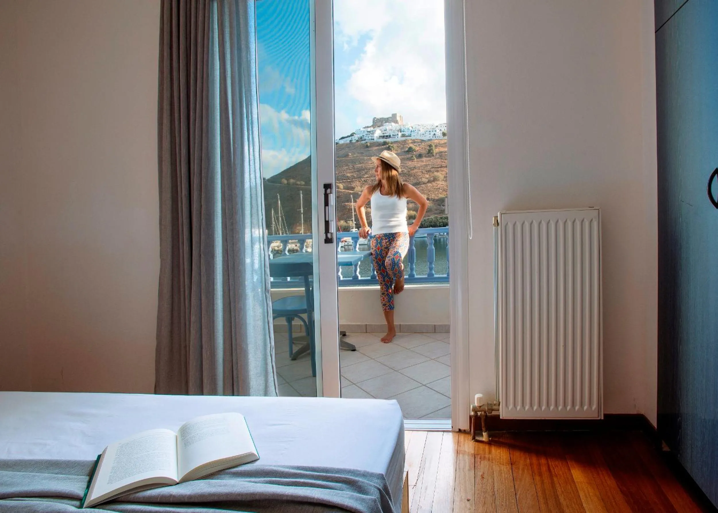 View (from property/room), Bed in Vithos Seaside Aparthotel