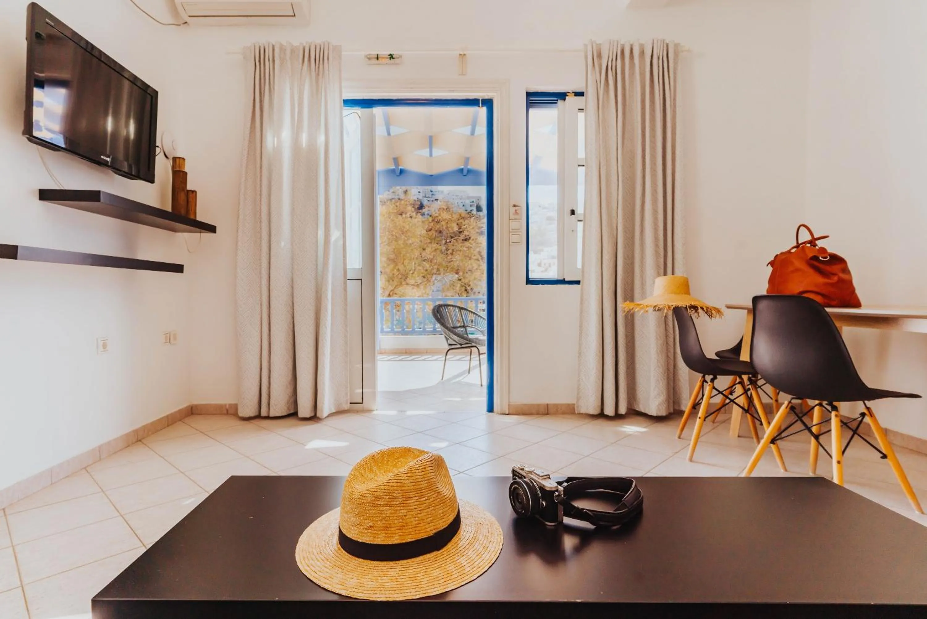 Seating area in Vithos Seaside Aparthotel