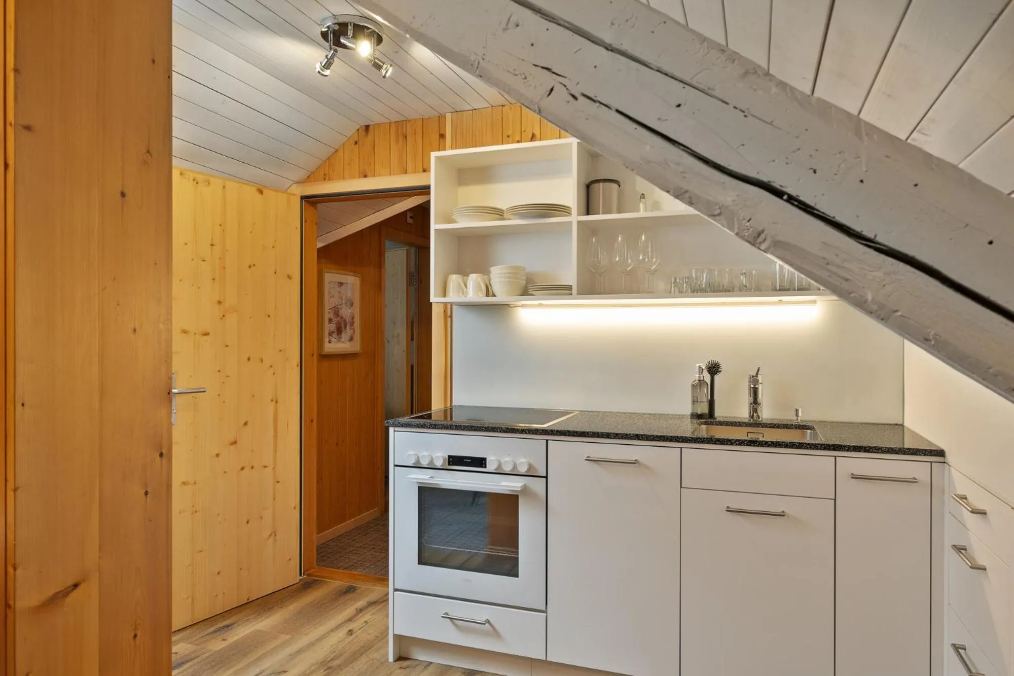 Kitchen or kitchenette in Hotel Krone by b-smart