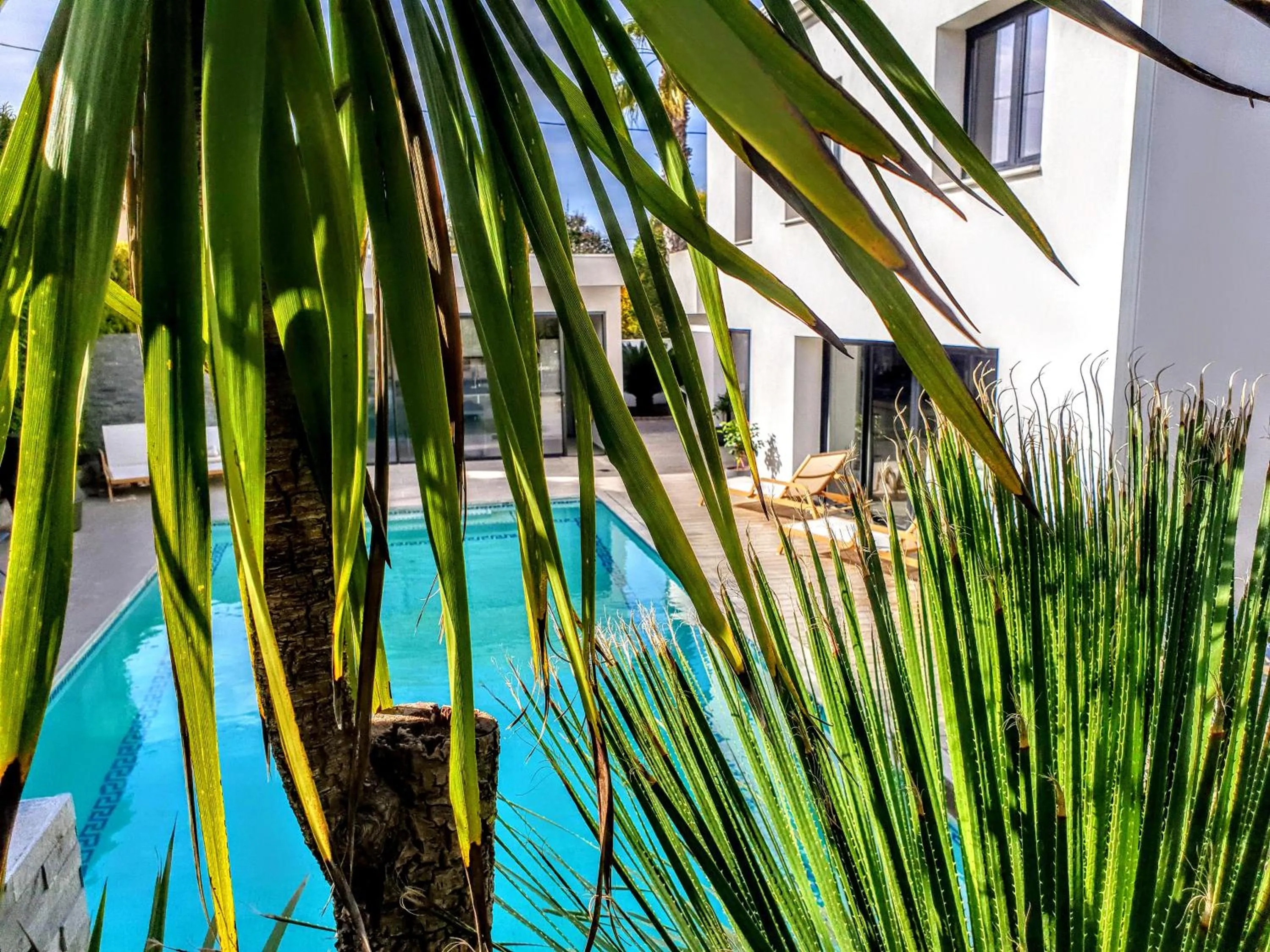 Pool view in La Villa Blanche