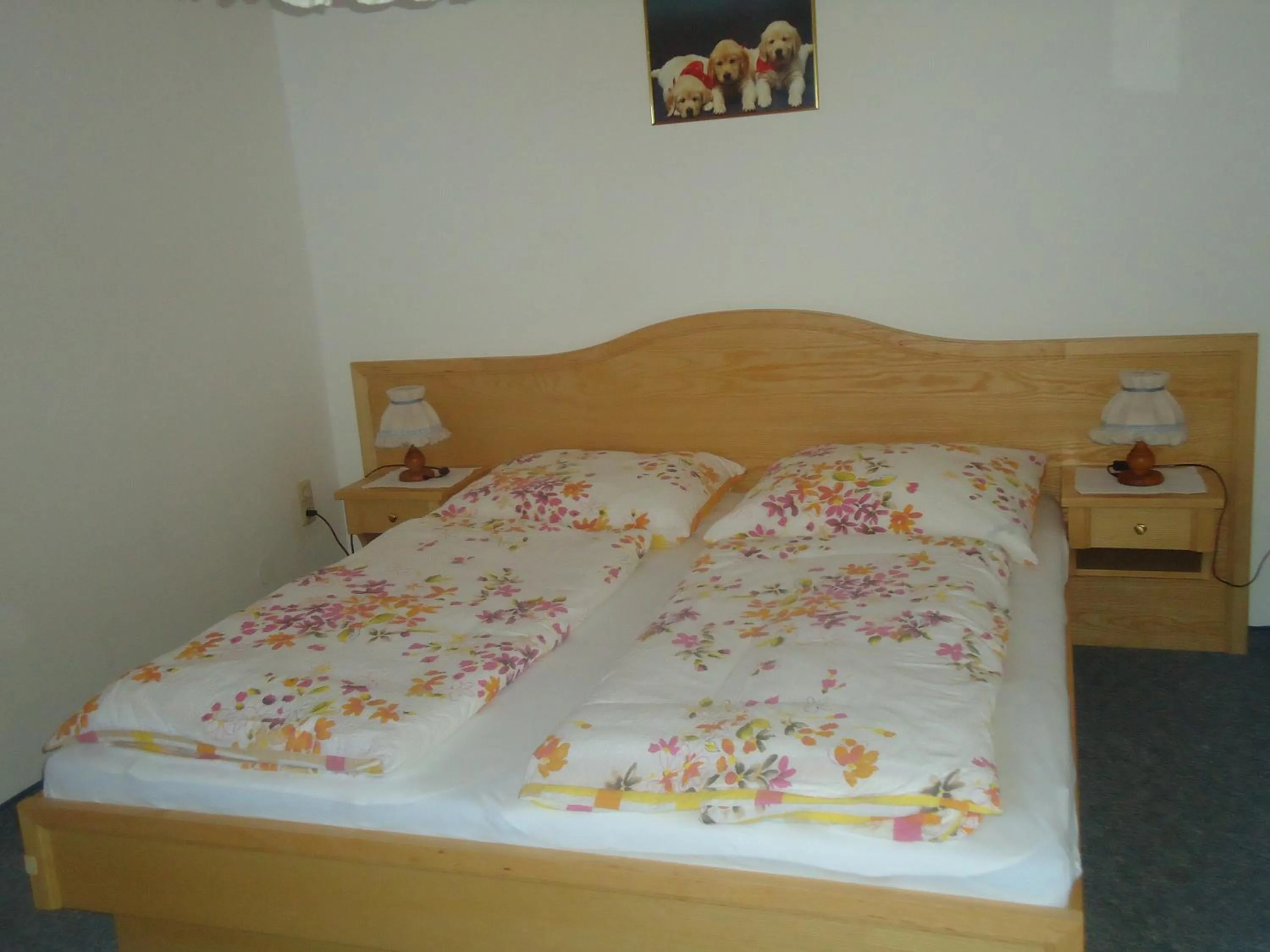 Bed in Pension Wald