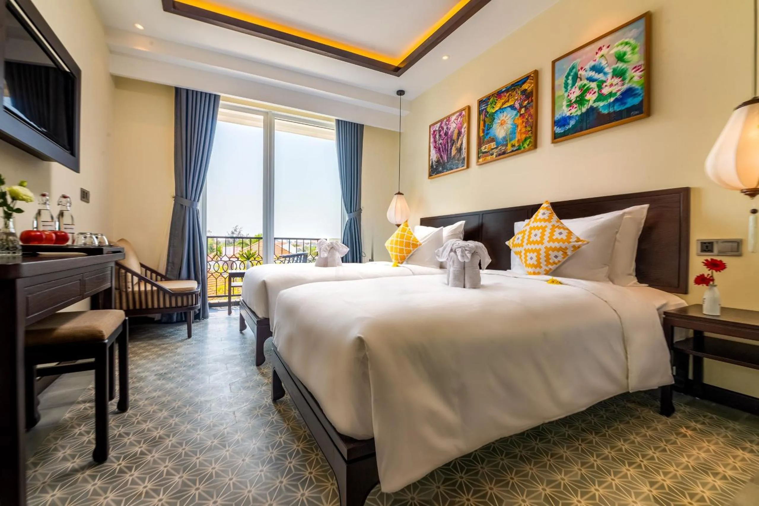 Bedroom, Bed in Hoi An Merrily De Art Hotel