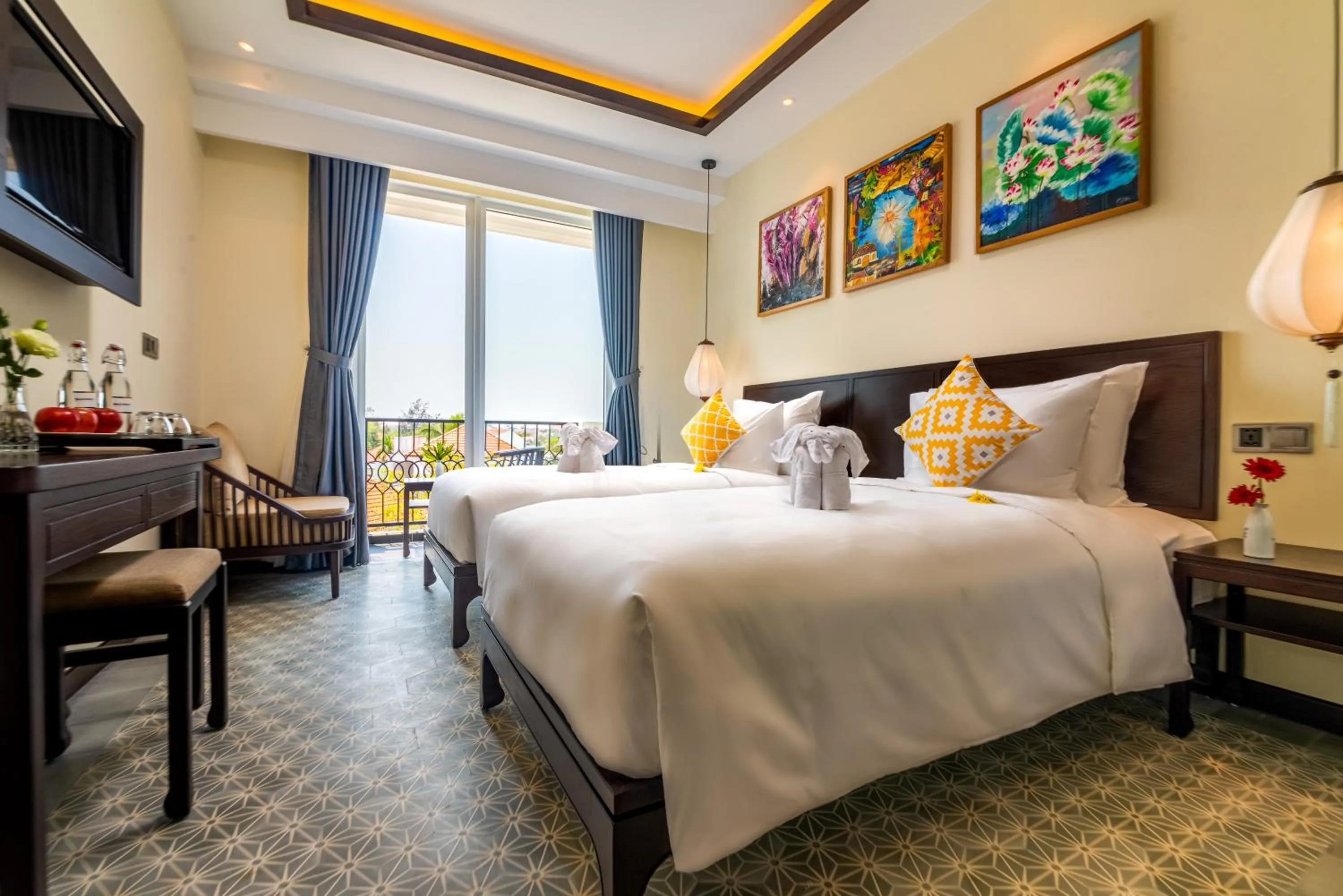 Bedroom, Bed in Hoi An Merrily De Art Hotel