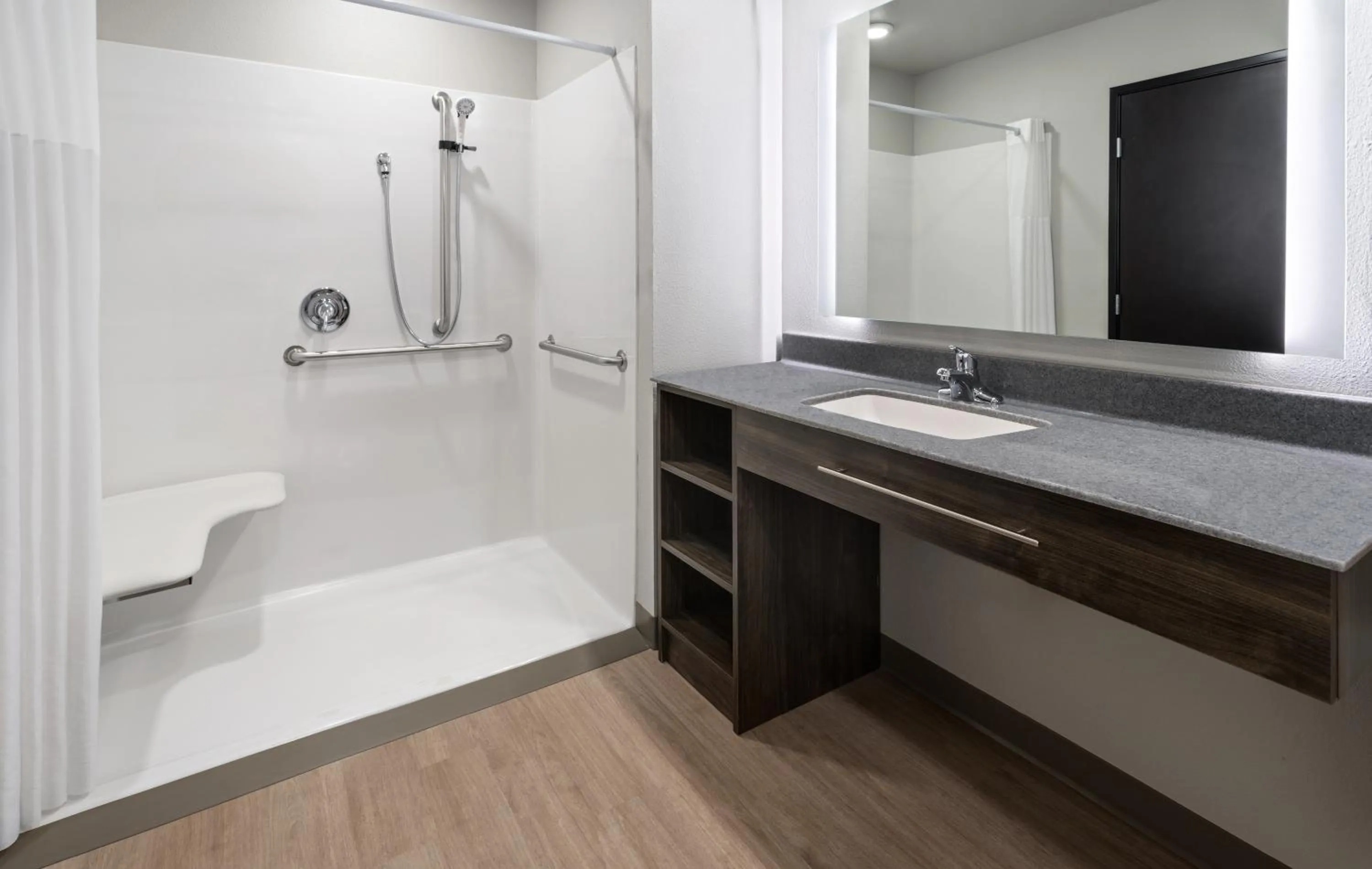 Shower in My Place Hotel-Medford, OR