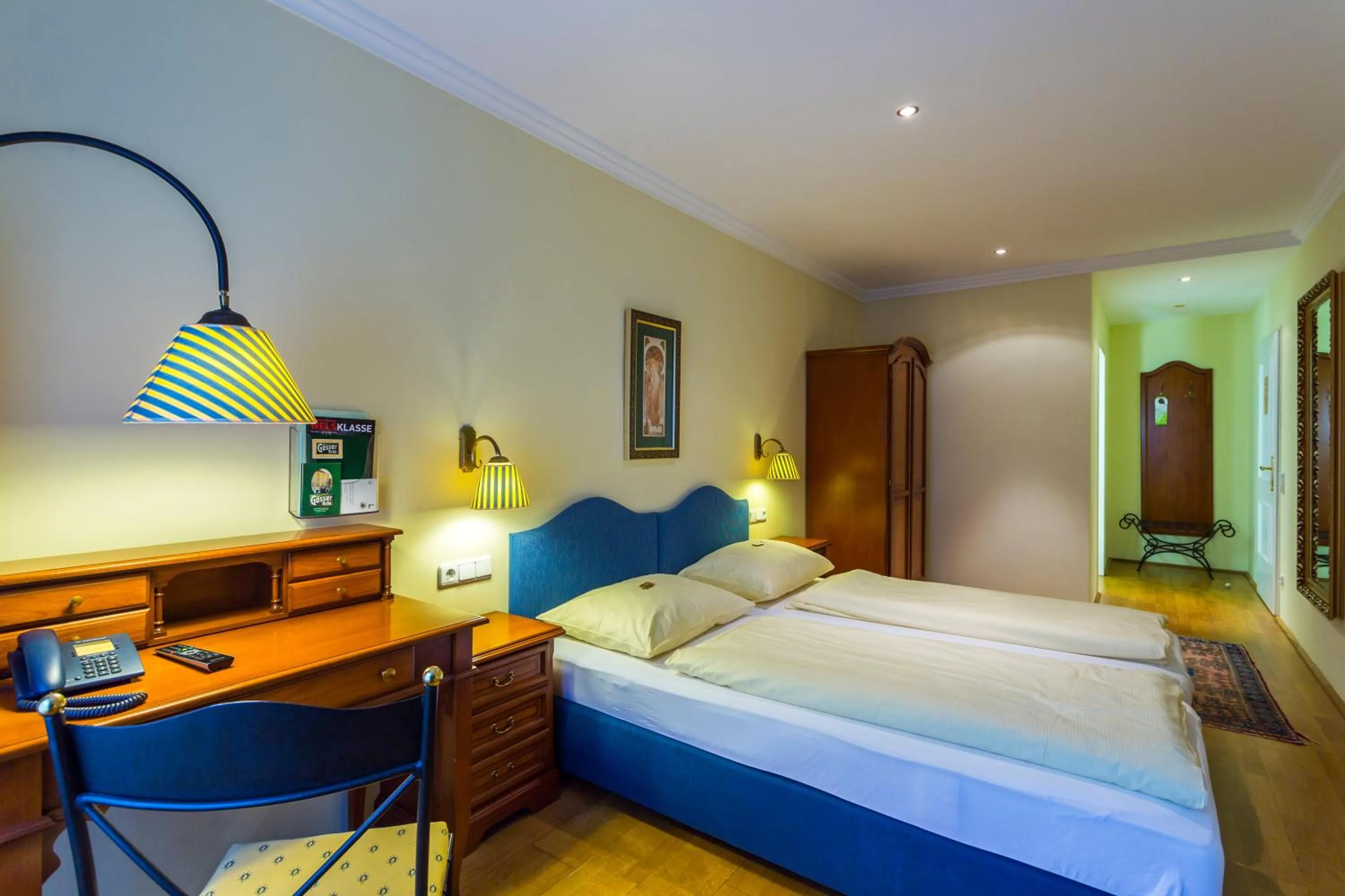 Bedroom, Bed in Hotel Gösser Bräu