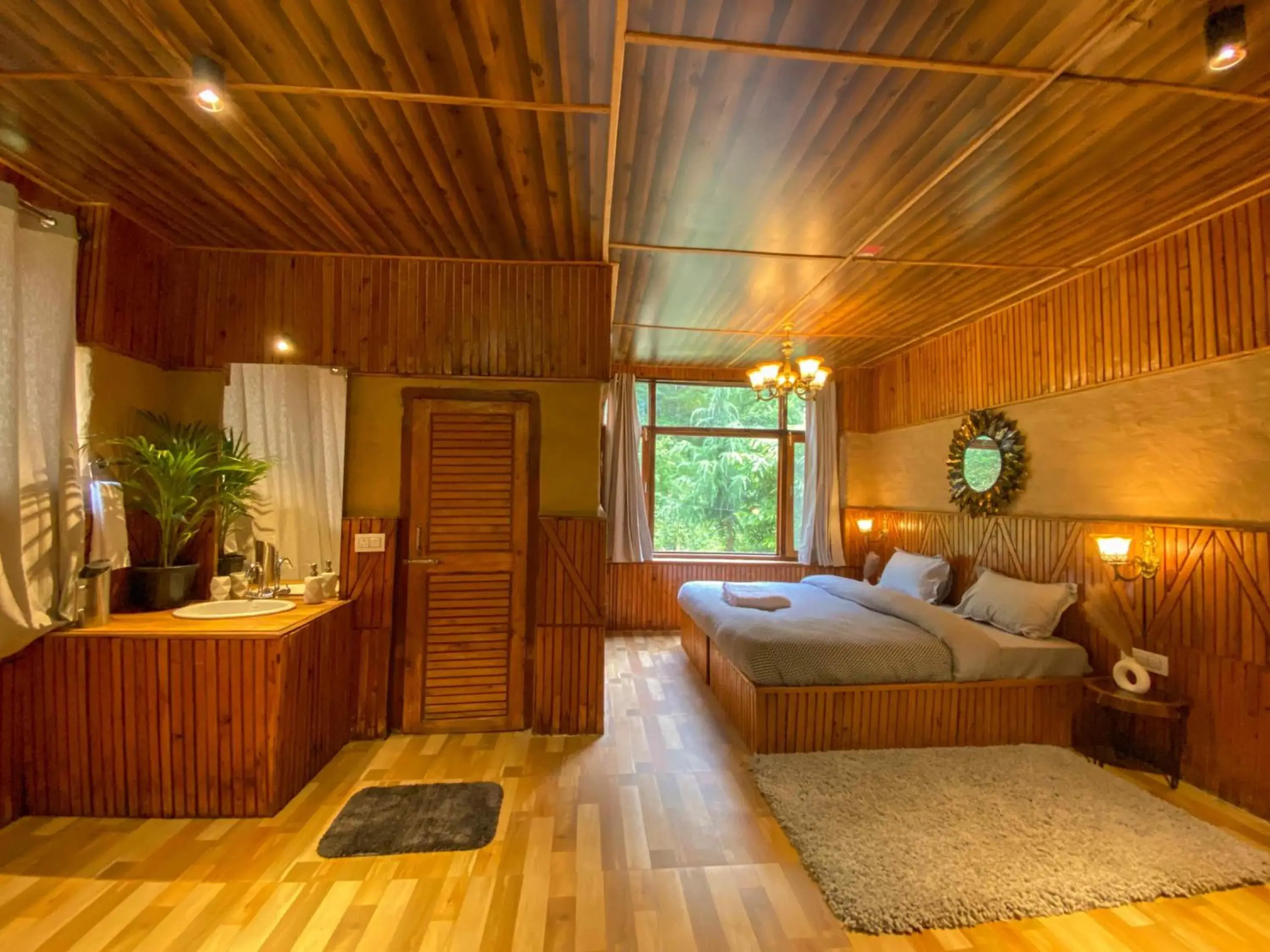 Bed in Whoopers Boutique Resort Jibhi Bed in Whoopers Boutique Resort Jibhi