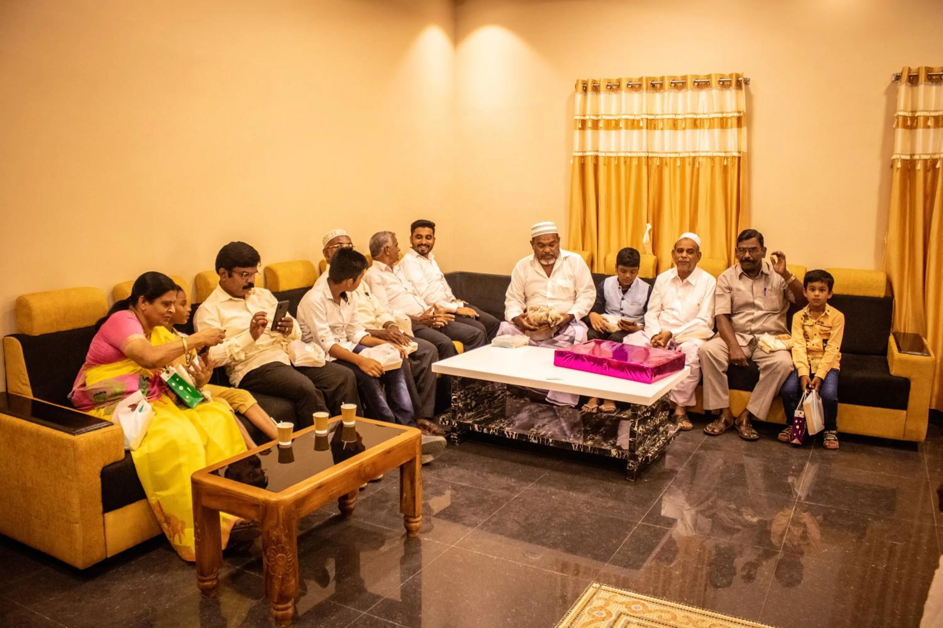 Seating area in Faiz Residency