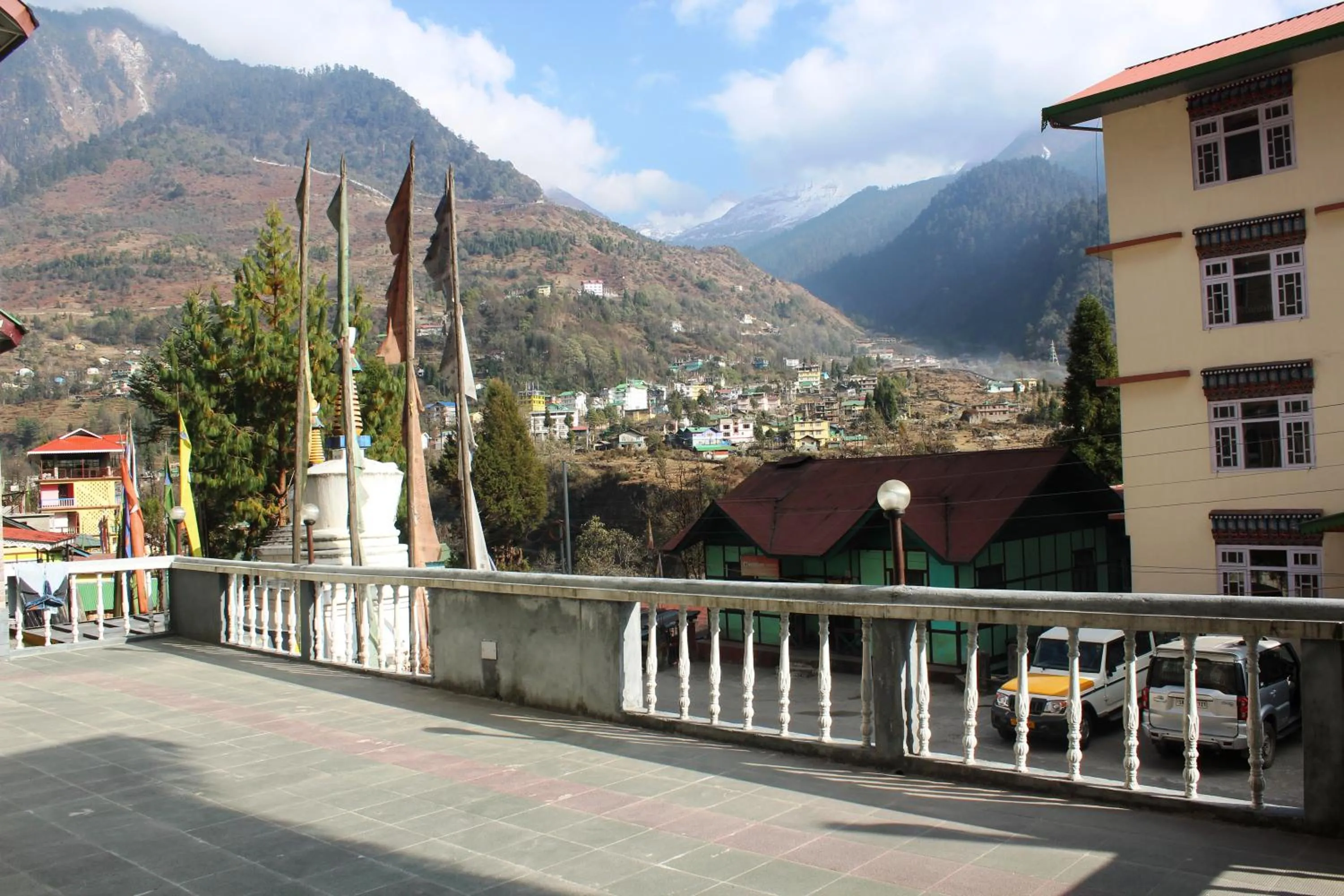 Balcony/Terrace in Le Coxy Resort Lachung