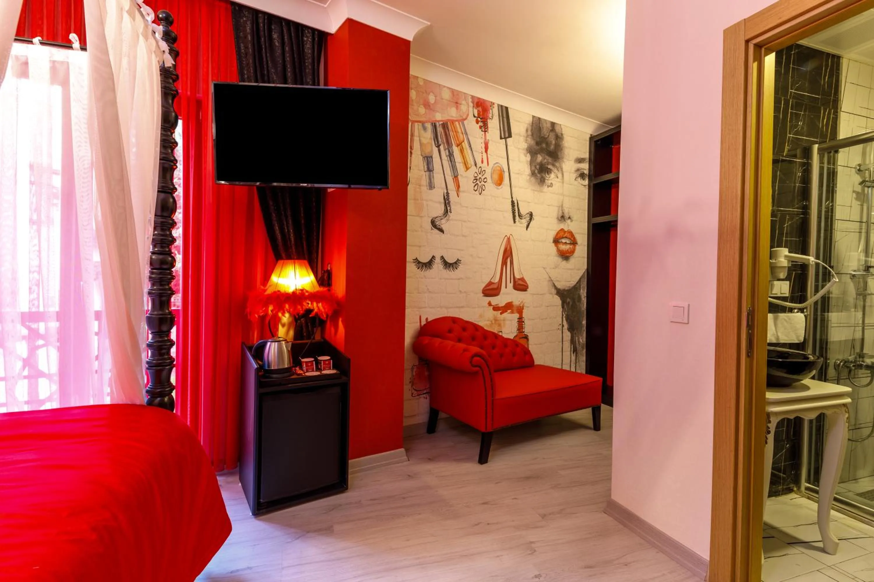 Communal lounge/ TV room in Germenicia Hotel