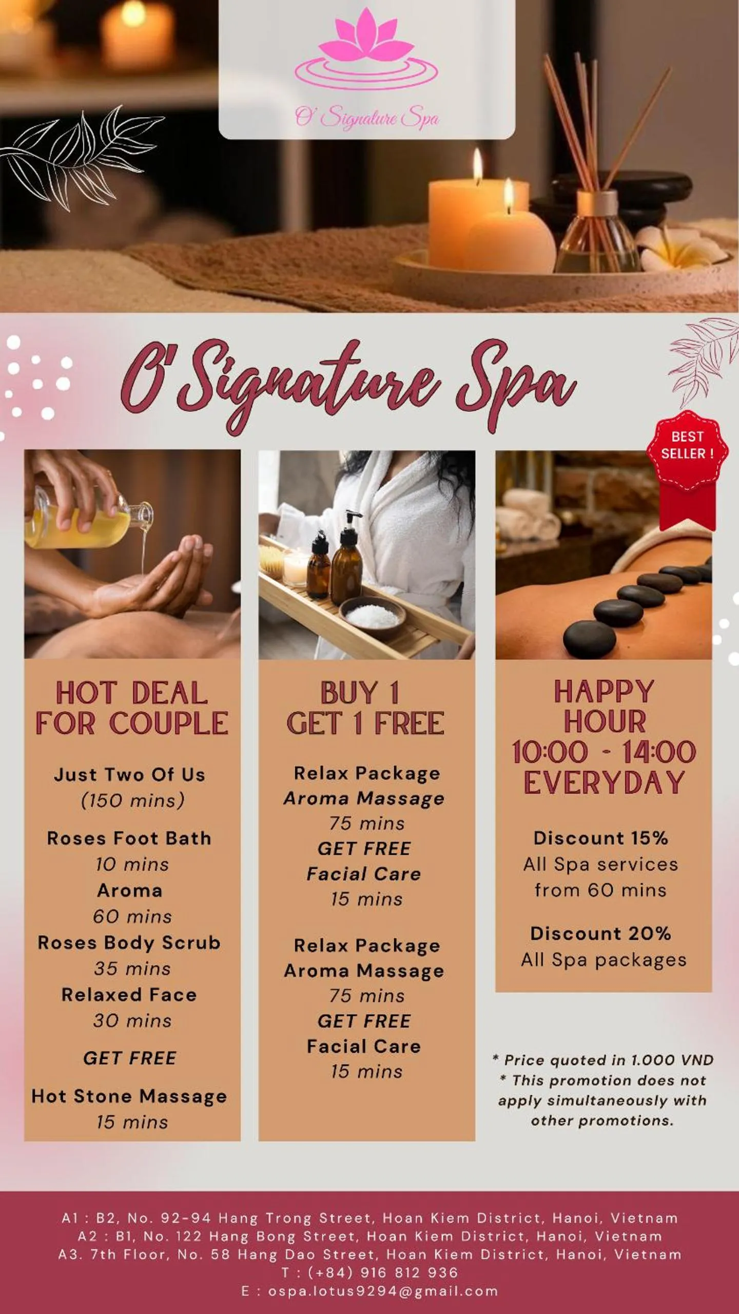 Massage in Oriental Suites Hotel & Spa