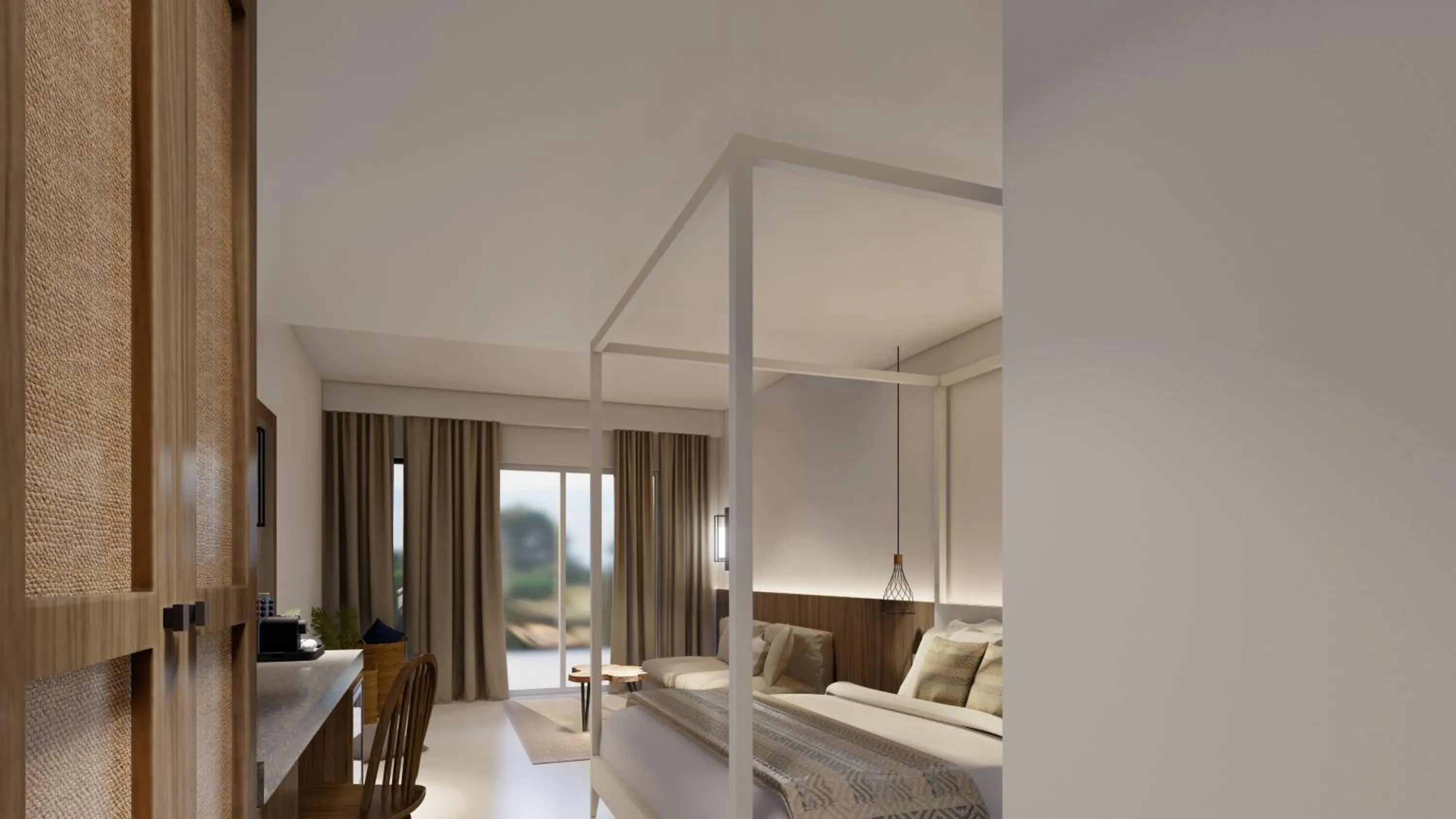 Bed in Lindos View Hotel