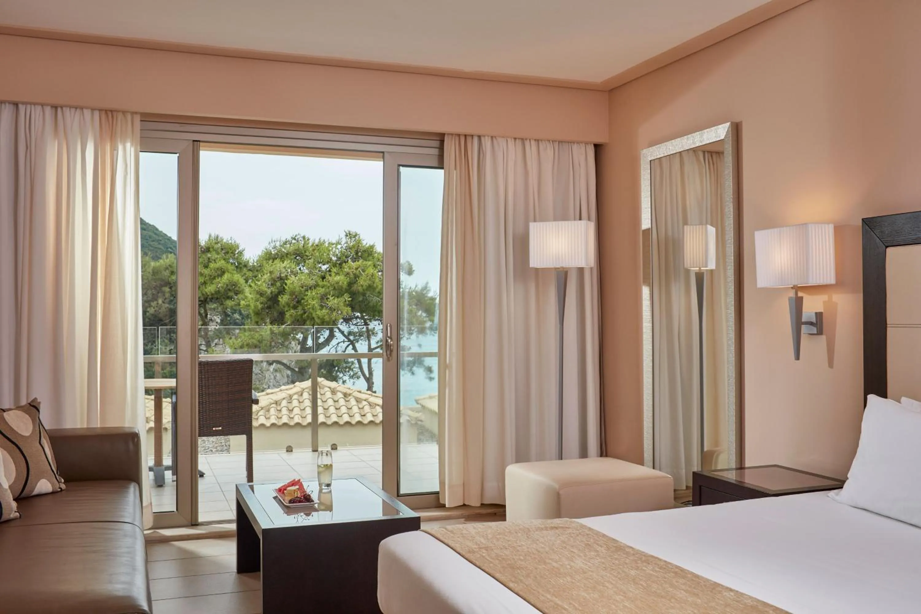 View (from property/room), Bed in Atlantica Grand Mediterraneo Resort - Adults Only