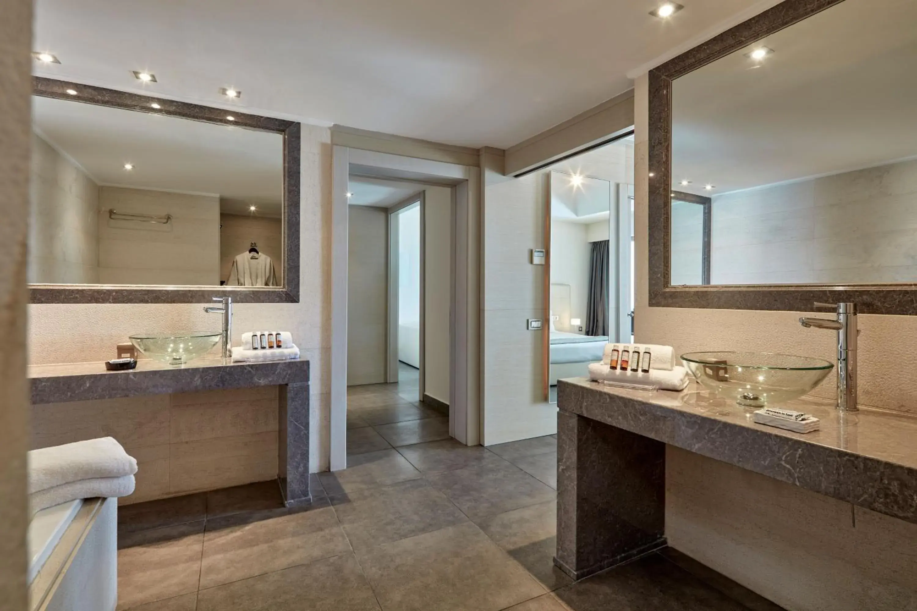 Bathroom in Atlantica Grand Mediterraneo Resort - Adults Only Bathroom in Atlantica Grand Mediterraneo Resort - Adults Only