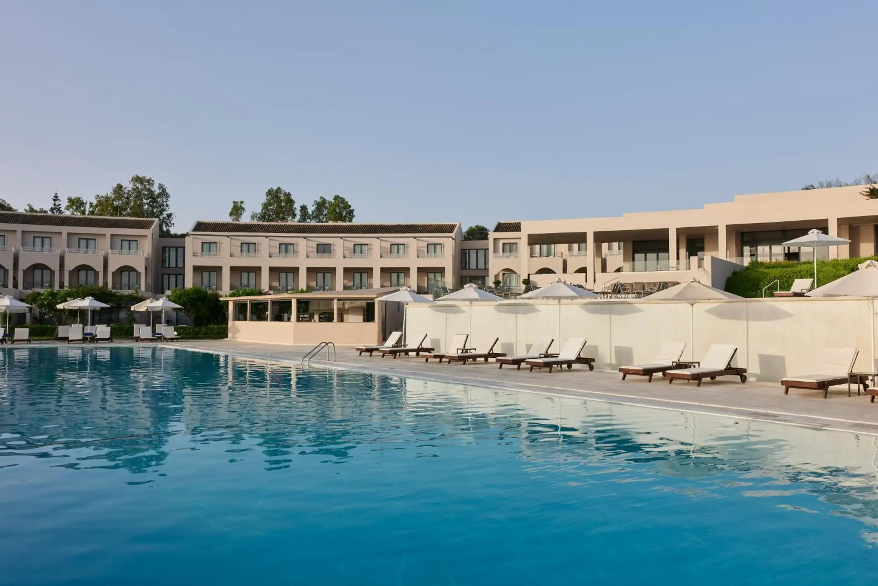 Pool view in Atlantica Eleon Grand Resort Pool view in Atlantica Eleon Grand Resort