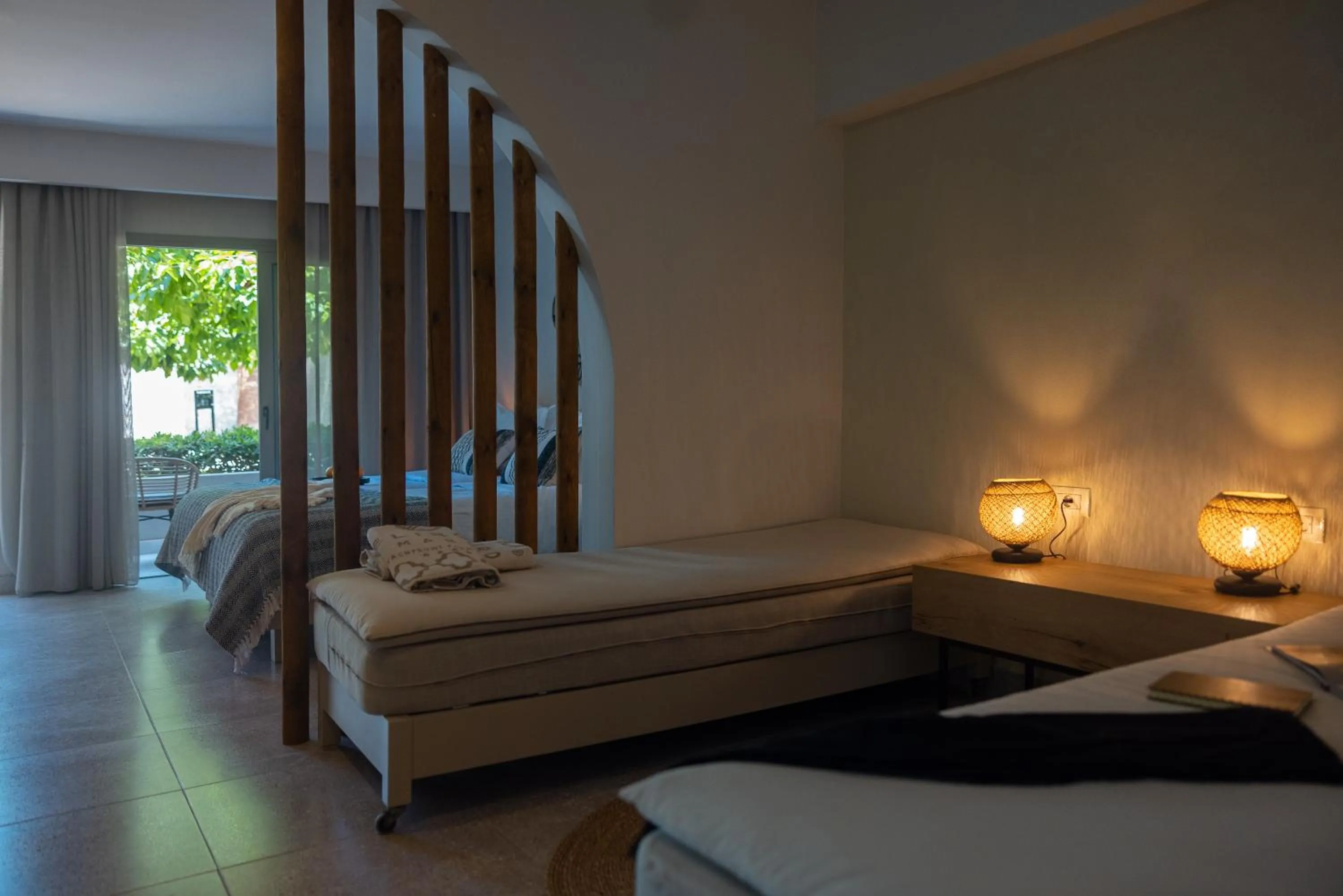 Bedroom, Bed in Eliros Mare Beachfront Poem Hotel