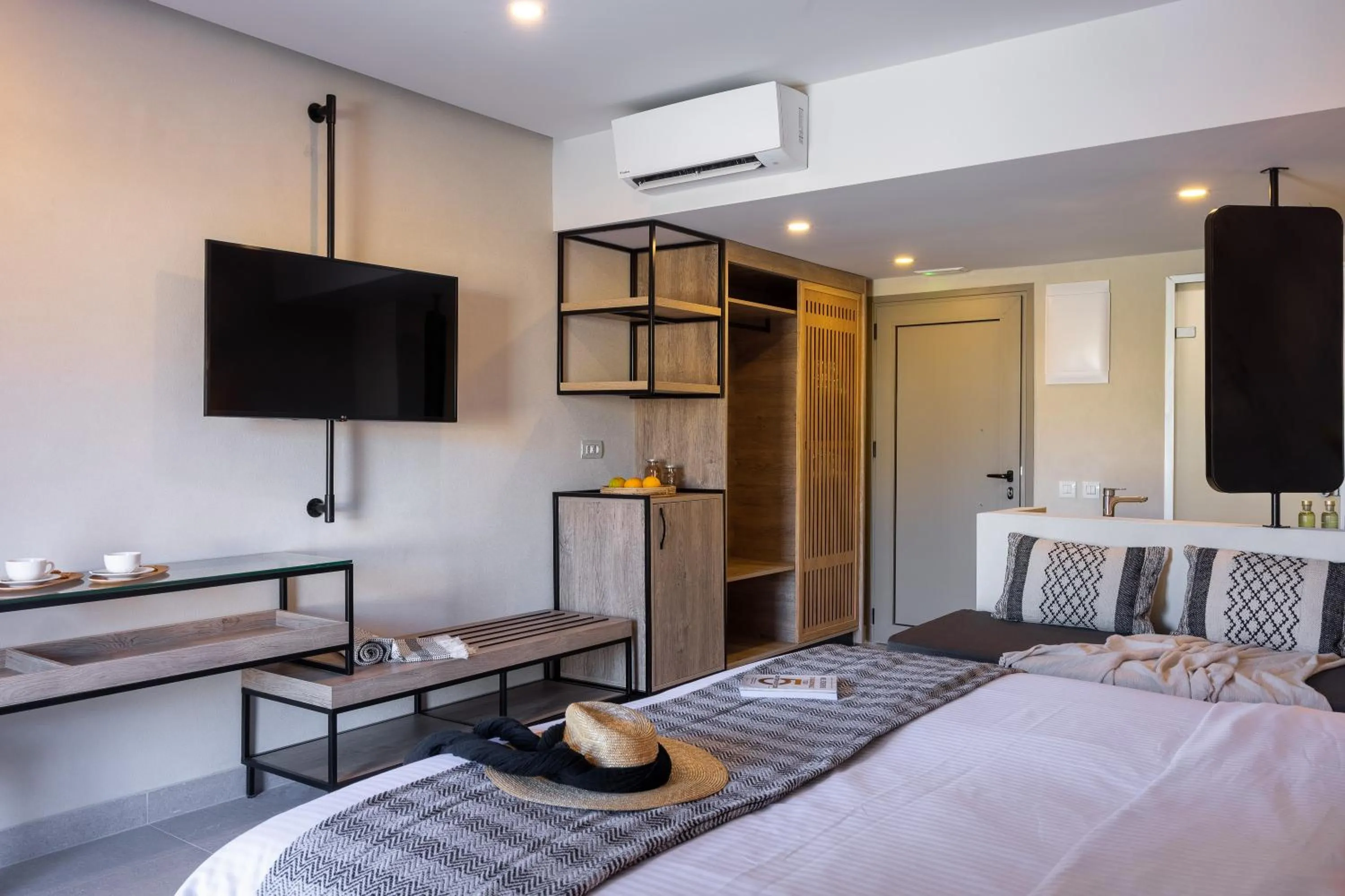 Bedroom, Bed in Eliros Mare Beachfront Poem Hotel