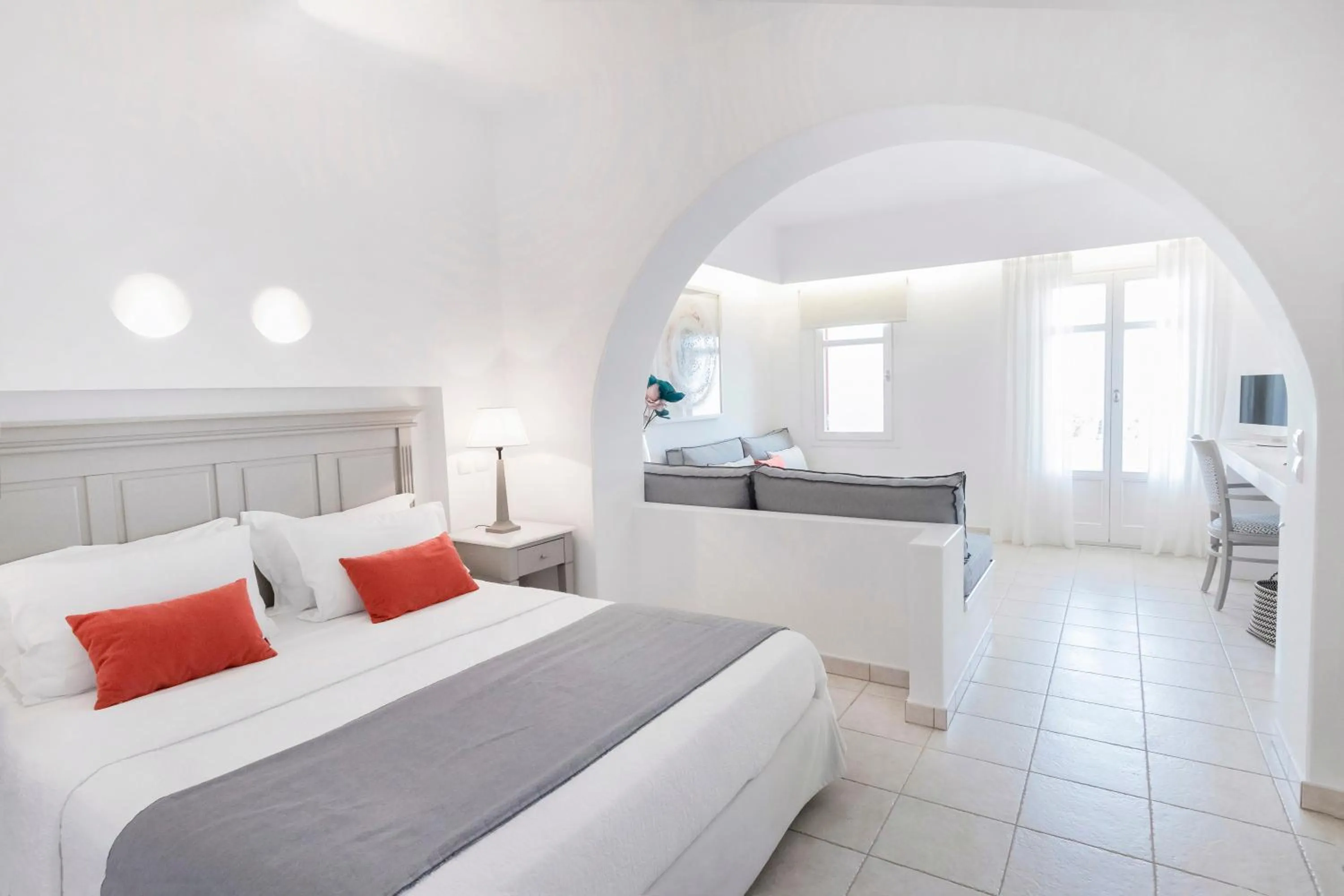 Bed in Stelia Mare Boutique Hotel