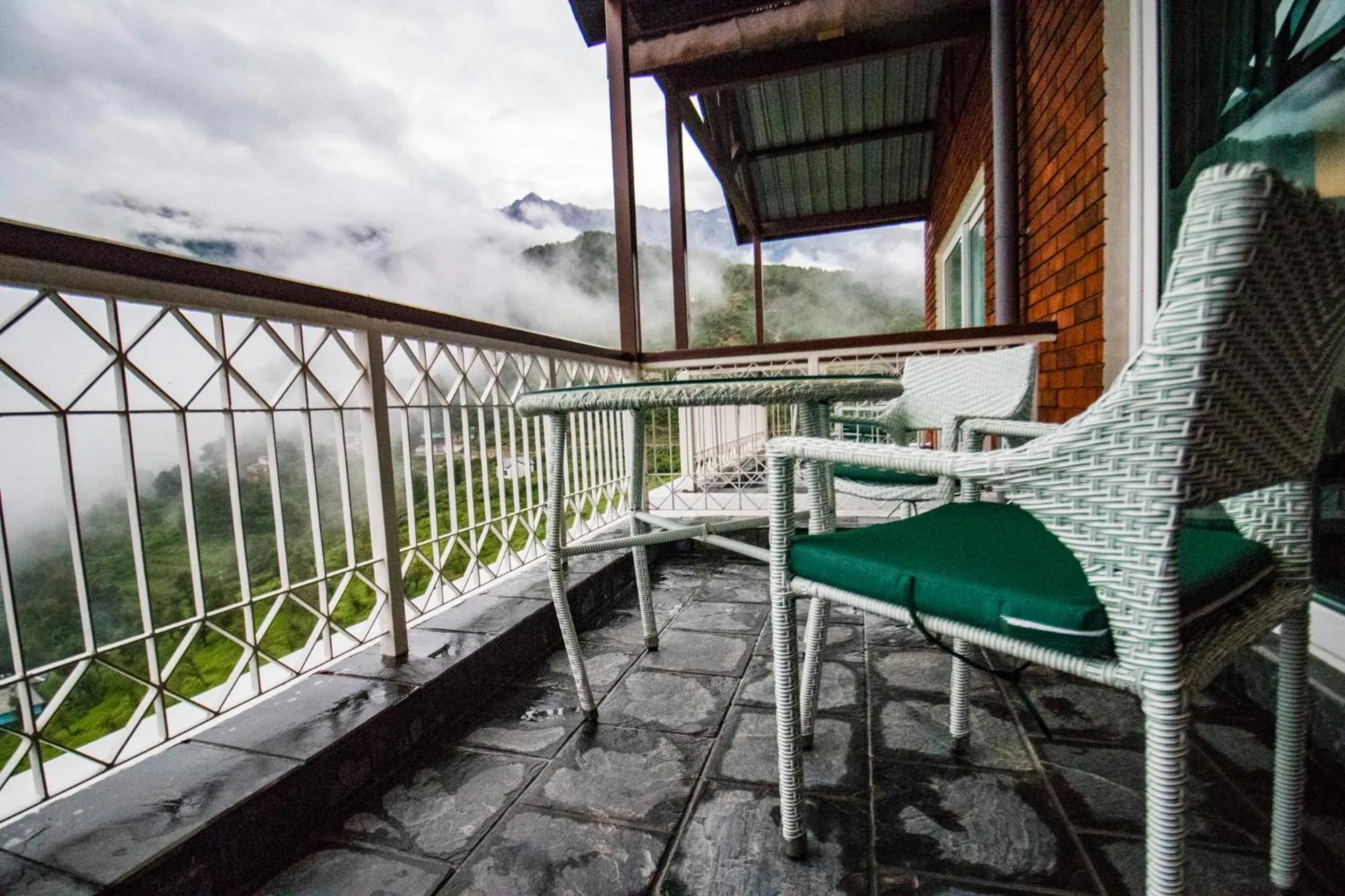 Balcony/Terrace in juSTa Birding Resort & Spa - Best Dhauladhar View Resort