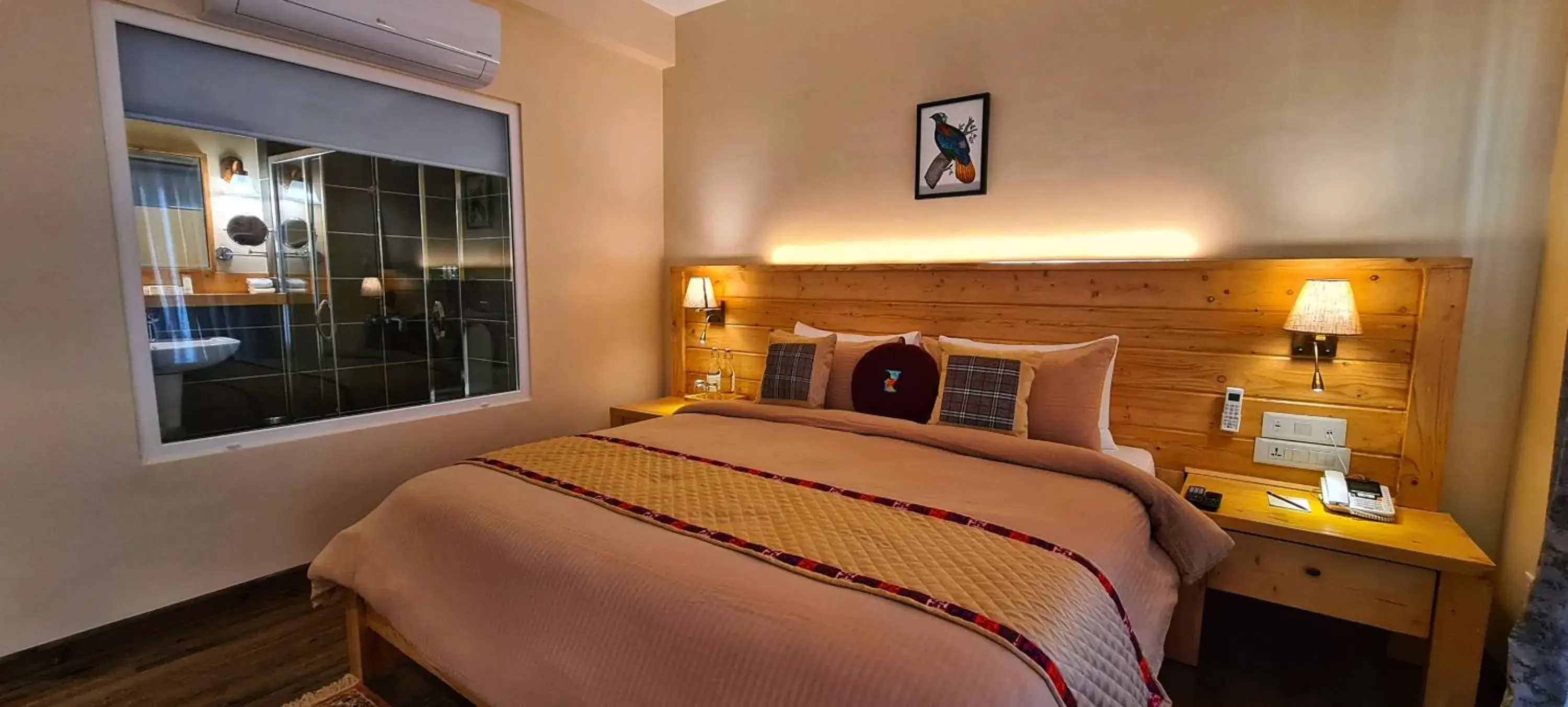 Bed in juSTa Birding Resort & Spa - Best Dhauladhar View Resort Bed in juSTa Birding Resort & Spa - Best Dhauladhar View Resort