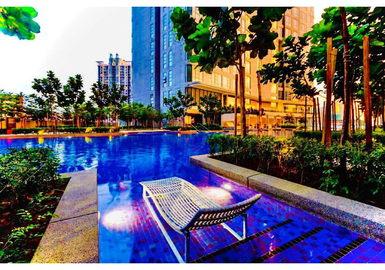 Pool view in Robertson PanoramaKL Suites