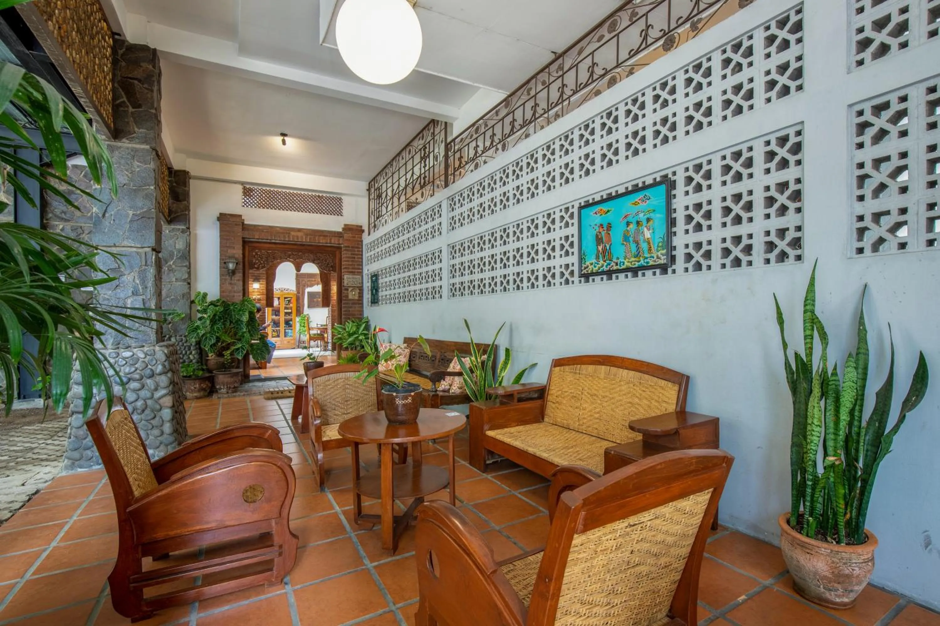 Seating area in Sekararum Butik Syariah Guesthouse