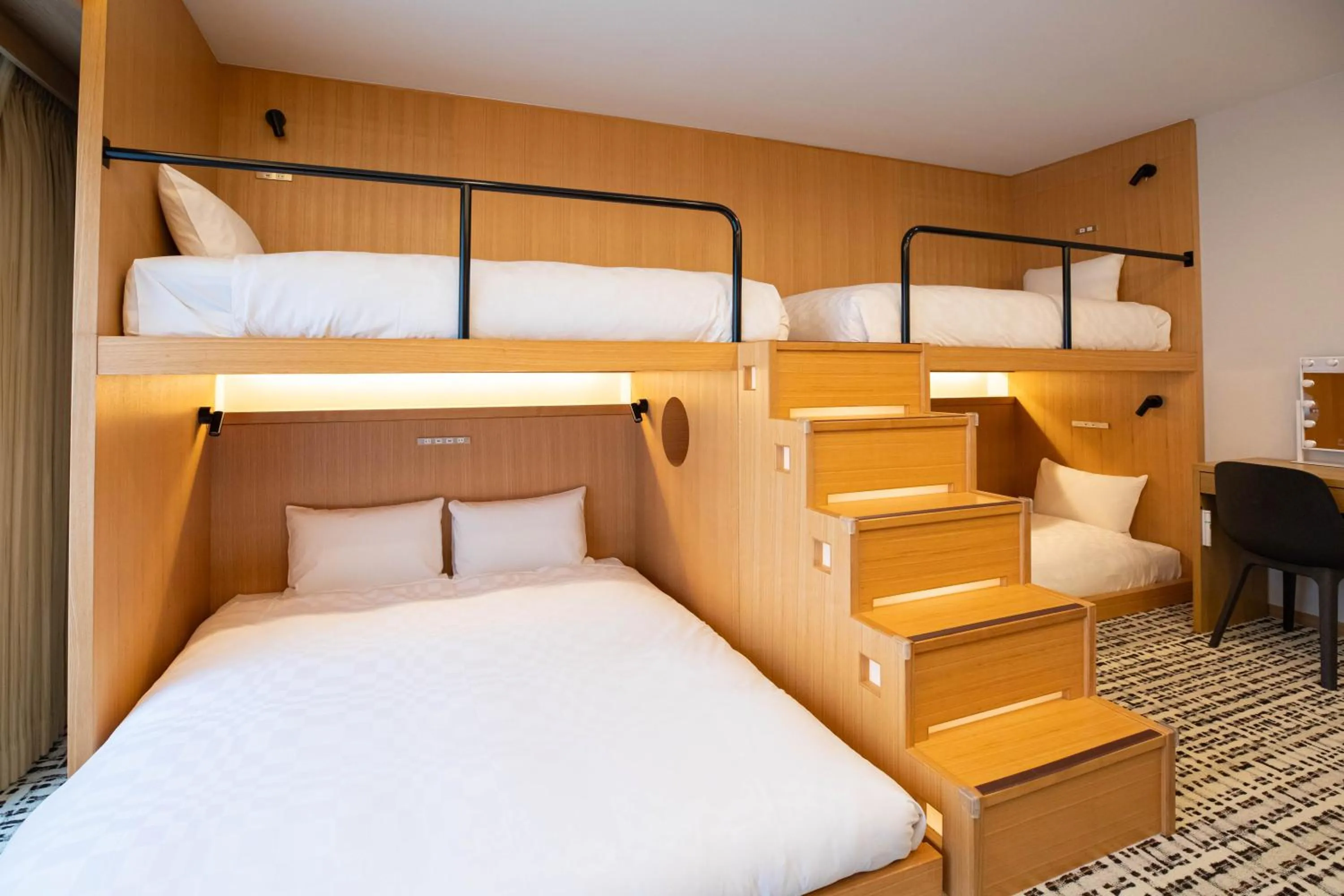 Bed in GOLD STAY Nagoya Osu