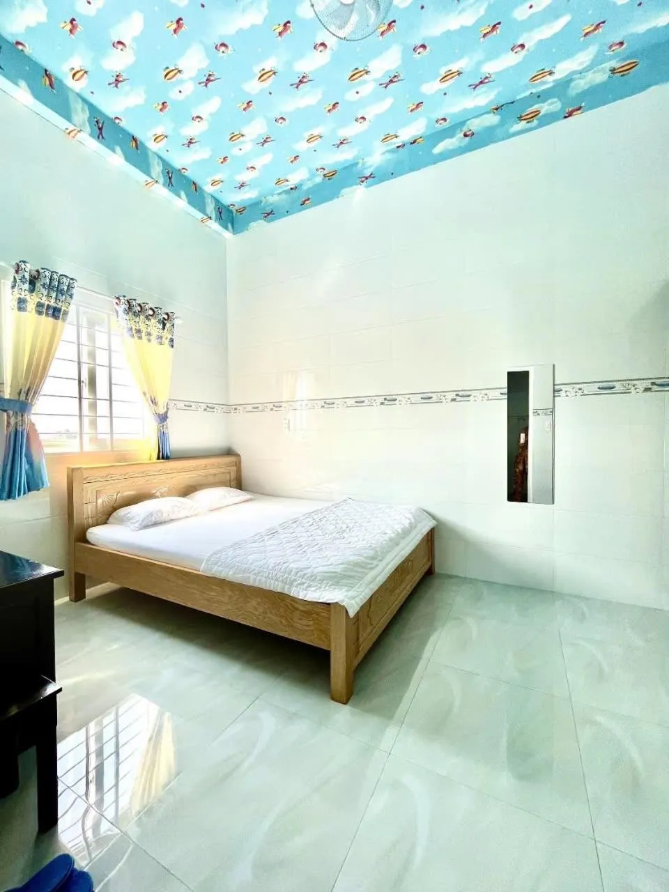 Bed in Thành Trinh hotel đảo Phú Quý