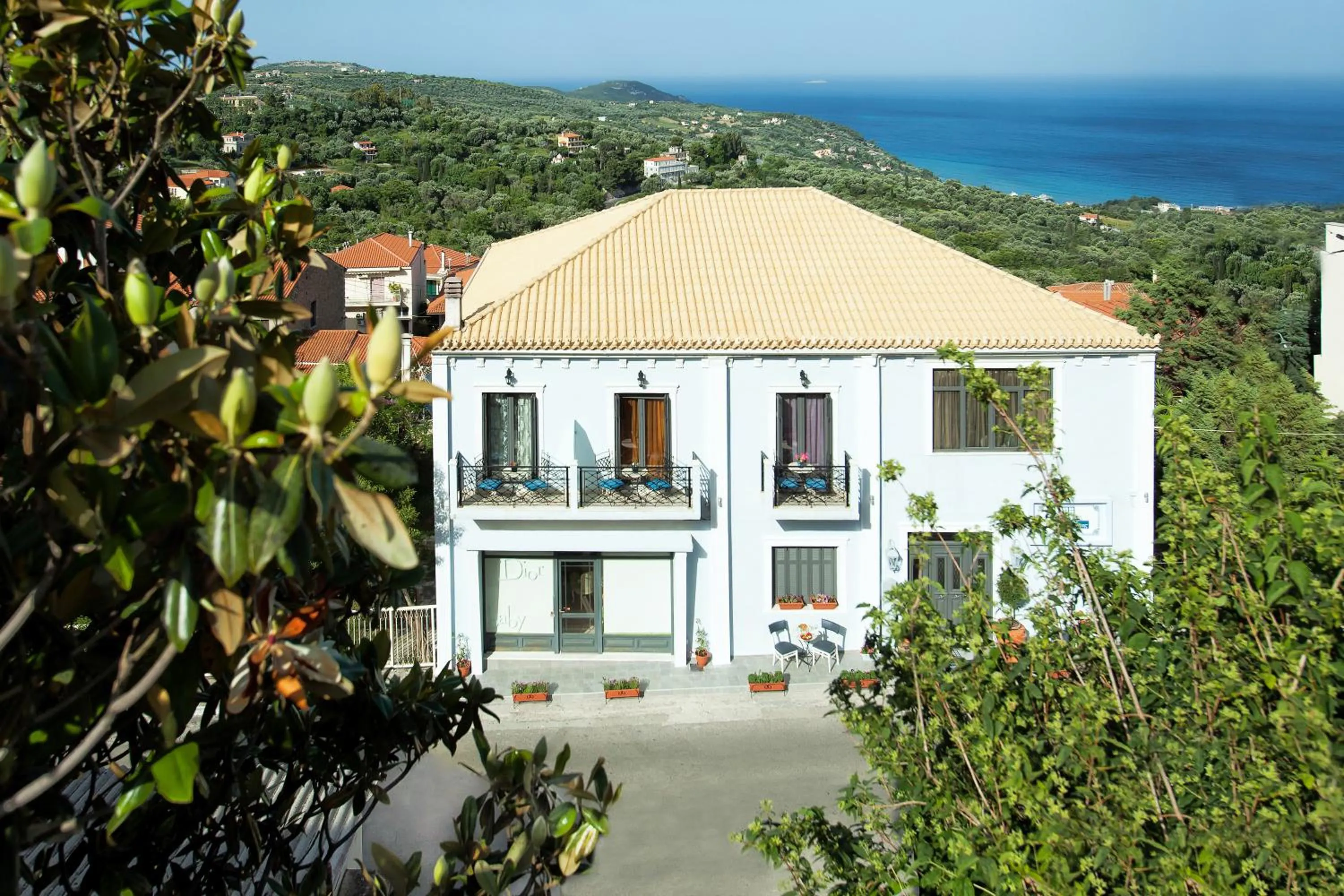 Bird's eye view in Archontiko Kymis Boutique Hotel