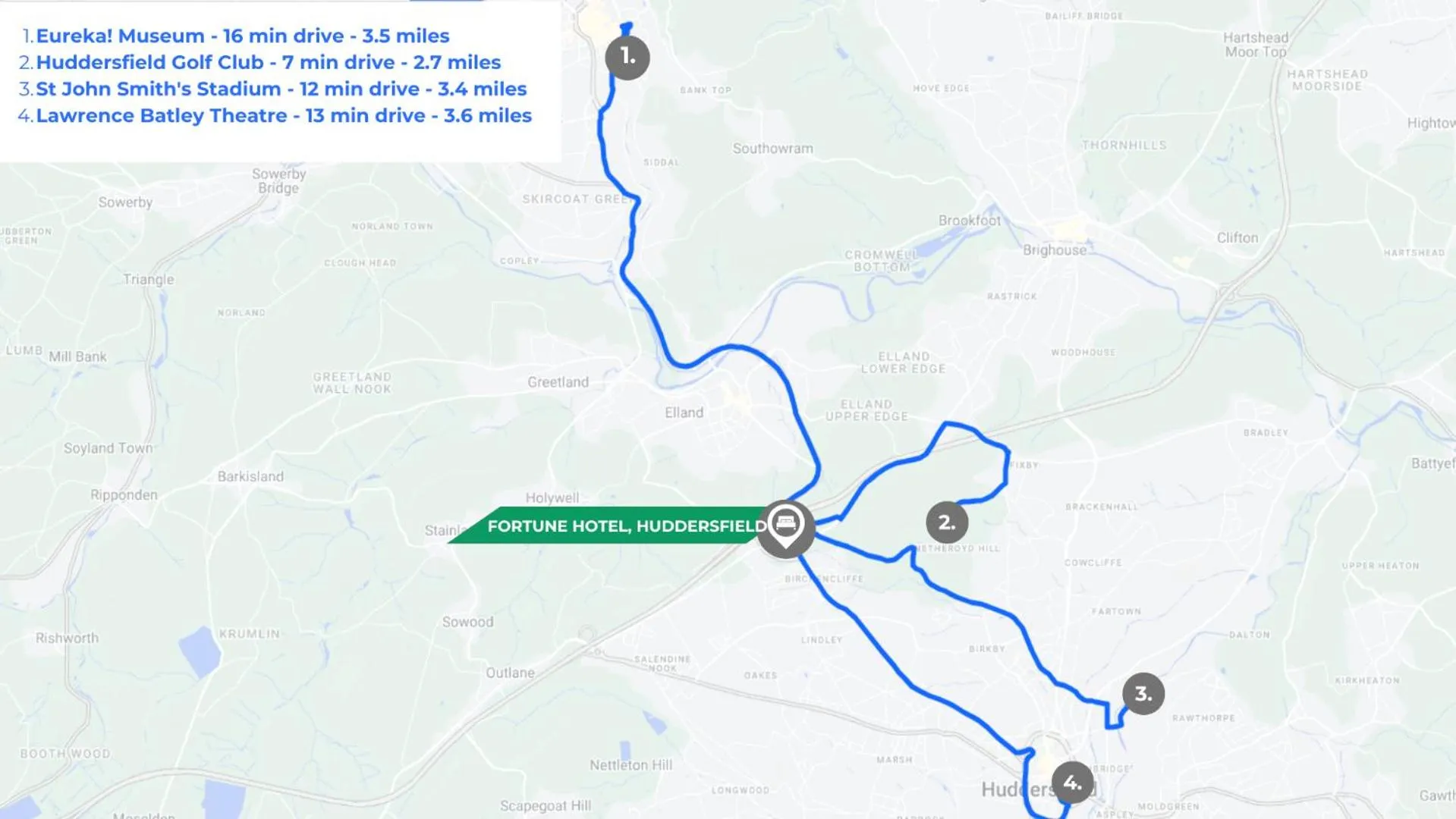 Location in Fortune Huddersfield; Sure Hotel Collection by Best Western