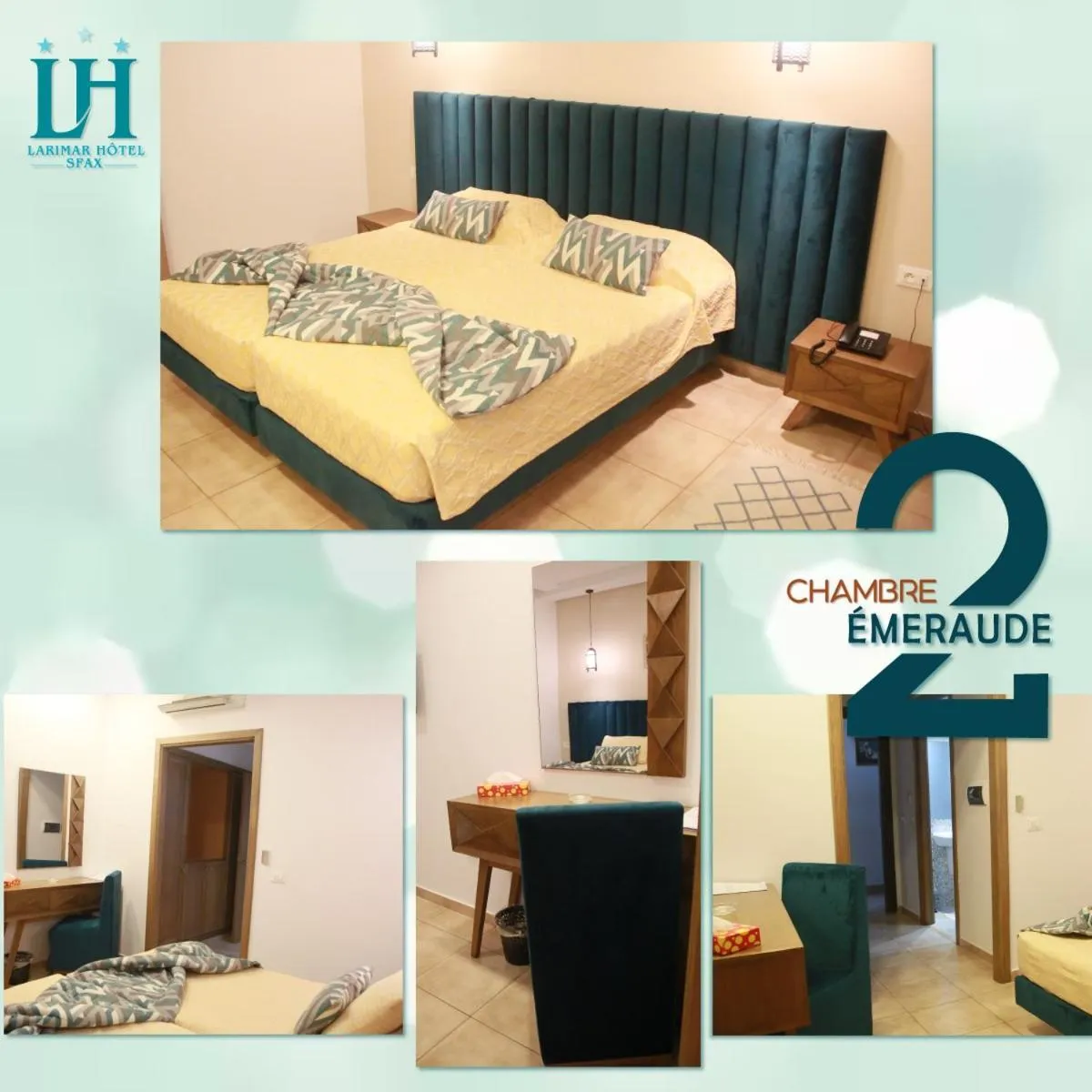 Bed in Larimar Hôtel Sfax