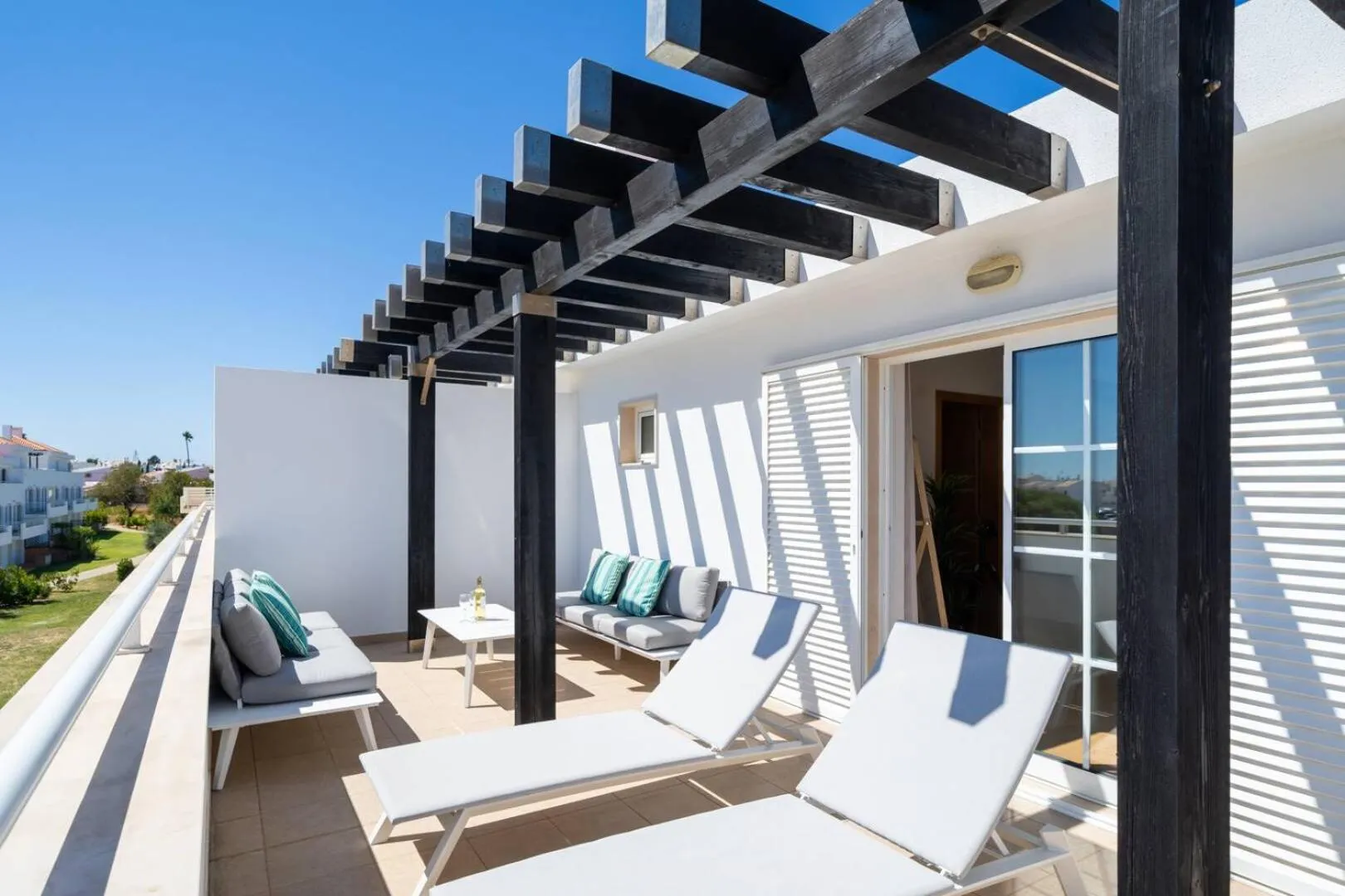 Balcony/Terrace in Fresh & Breezy Tavira Apartment