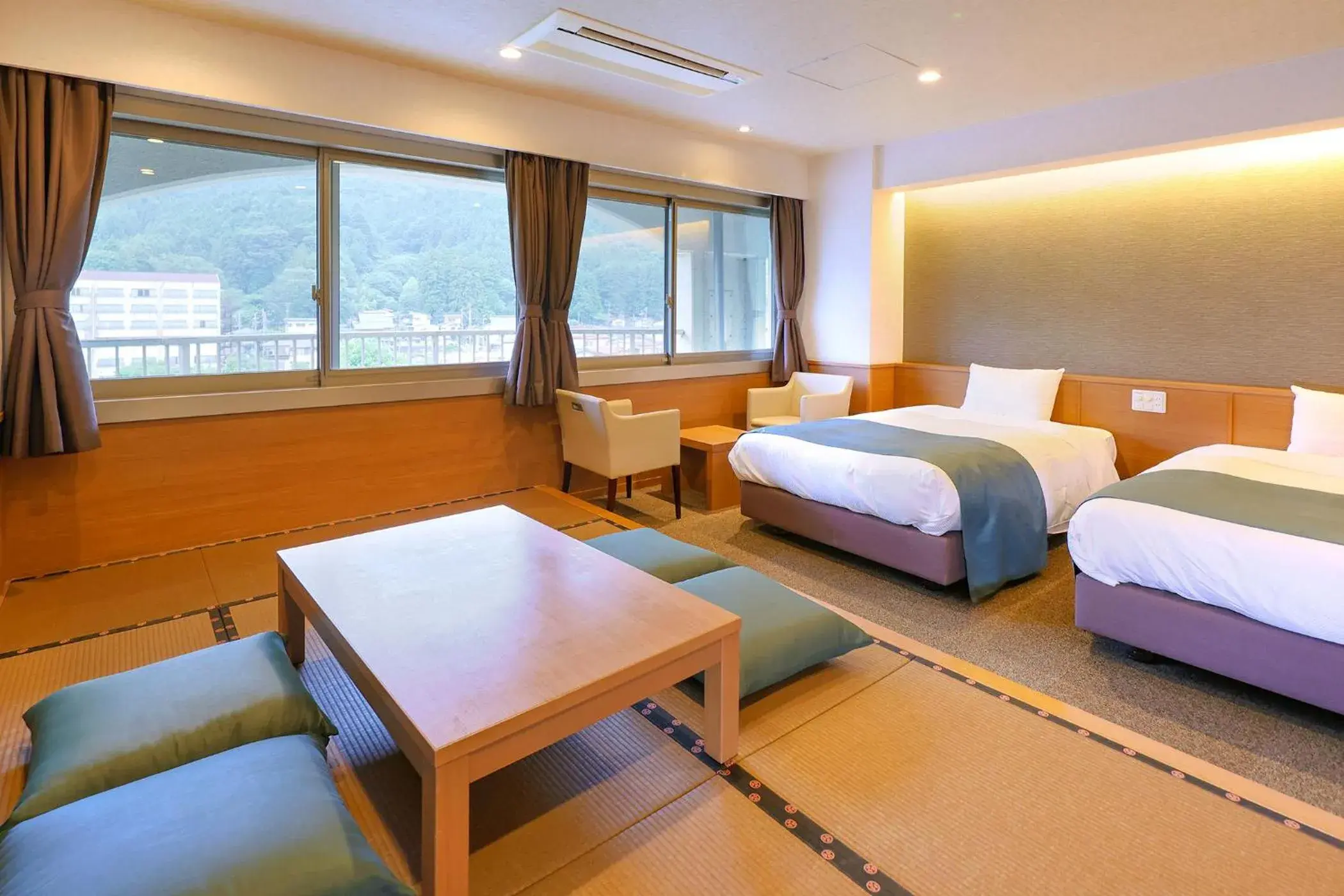 Bed in Ooedo Onsen Monogatari Premium Kinugawa Kanko Hotel Bed in Ooedo Onsen Monogatari Premium Kinugawa Kanko Hotel