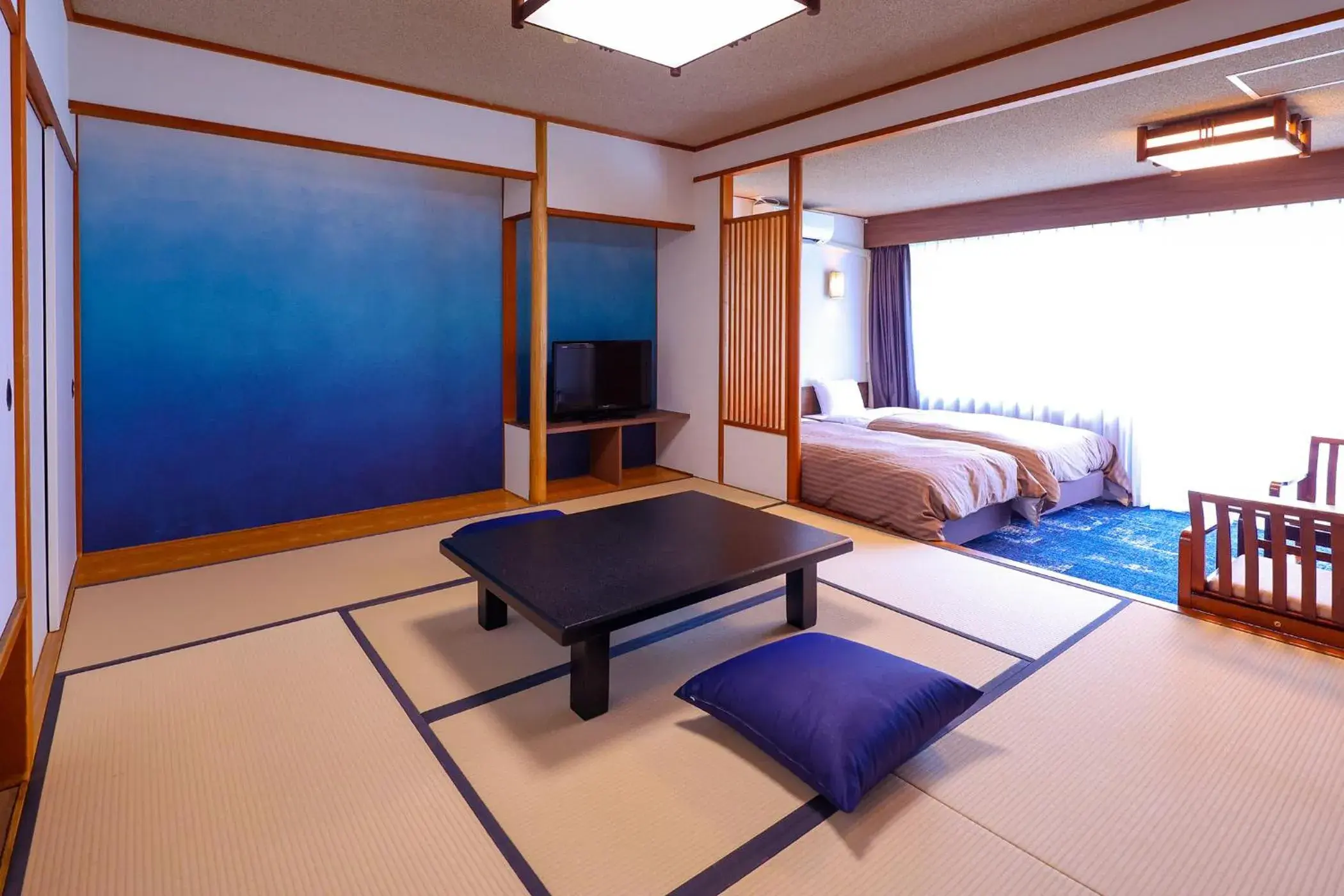 Bed in Ooedo Onsen Monogatari Premium Kinugawa Kanko Hotel Bed in Ooedo Onsen Monogatari Premium Kinugawa Kanko Hotel