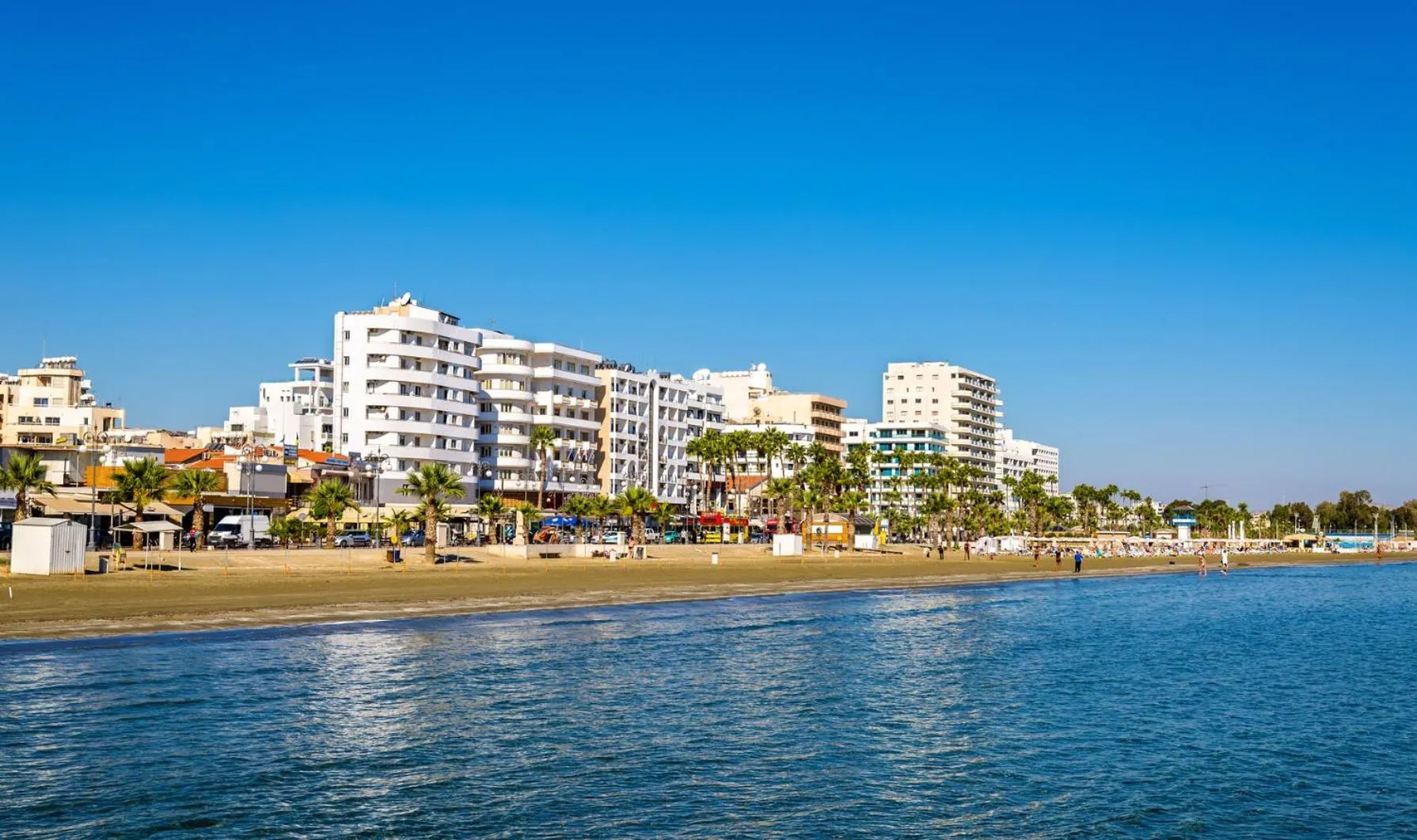 Beach in Larnaca Seaview Rooms