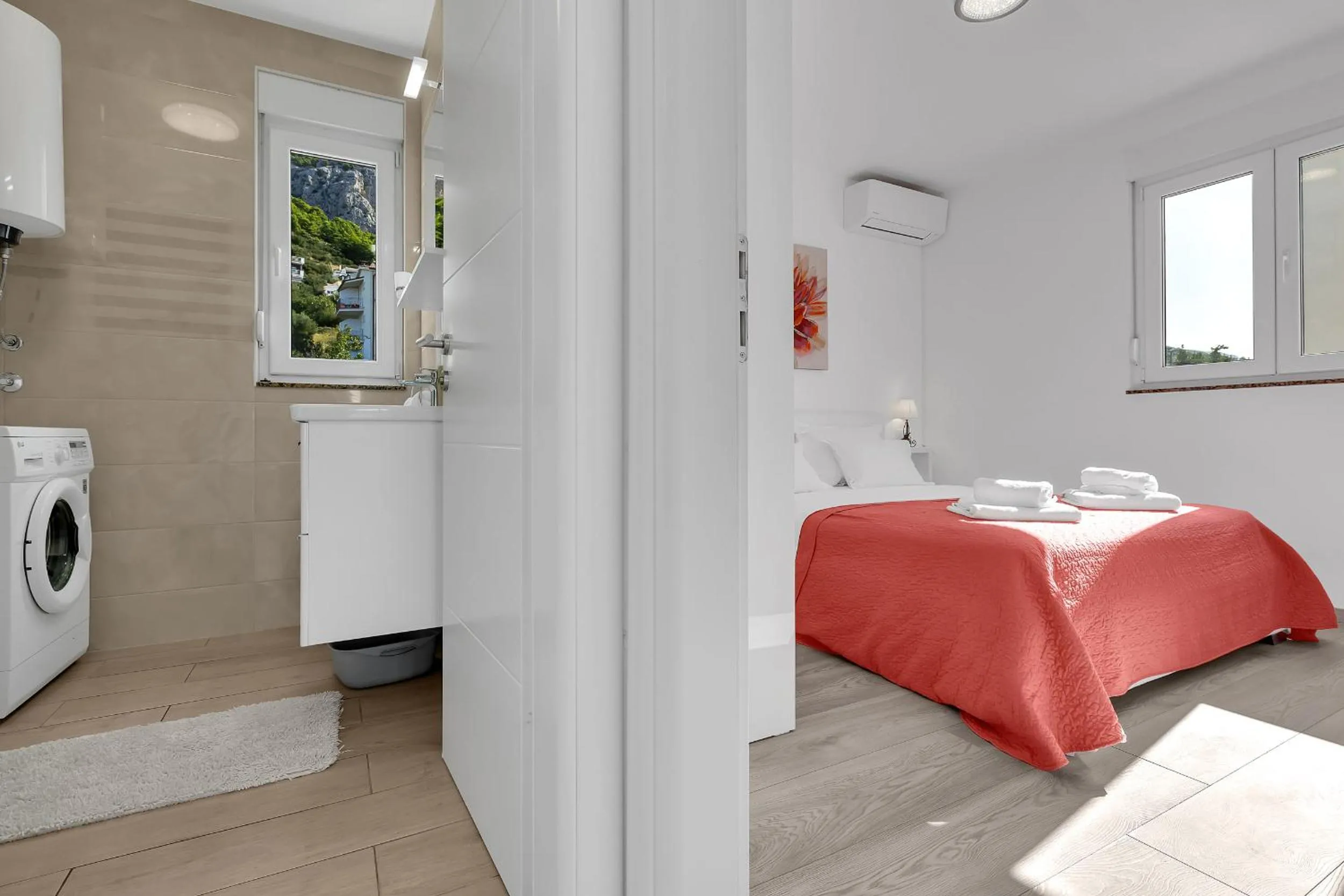 Bedroom, Bed in Sea View Apartments Dammi with free parking