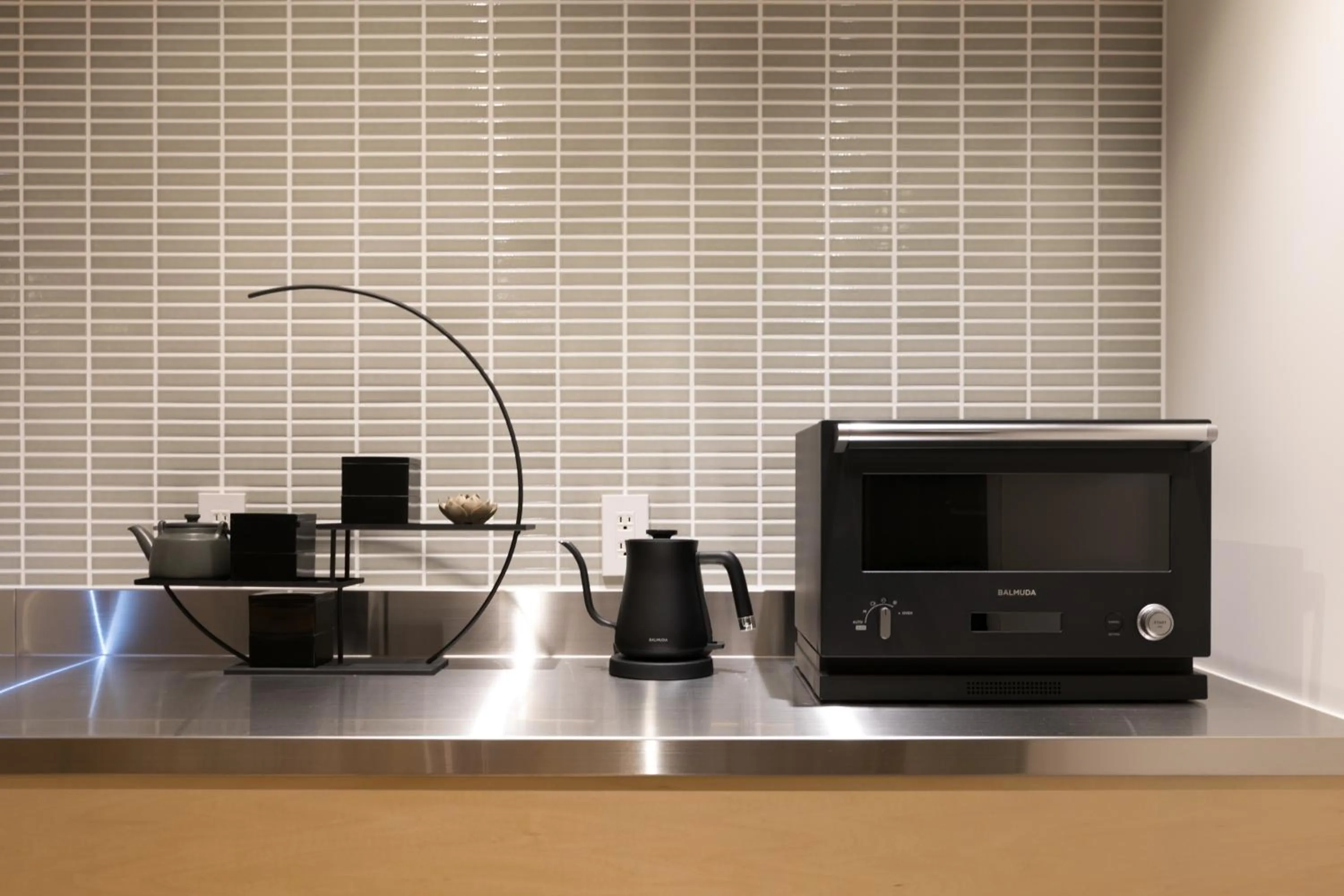 Communal kitchen in Design Hotel Kyoto Fuyacho