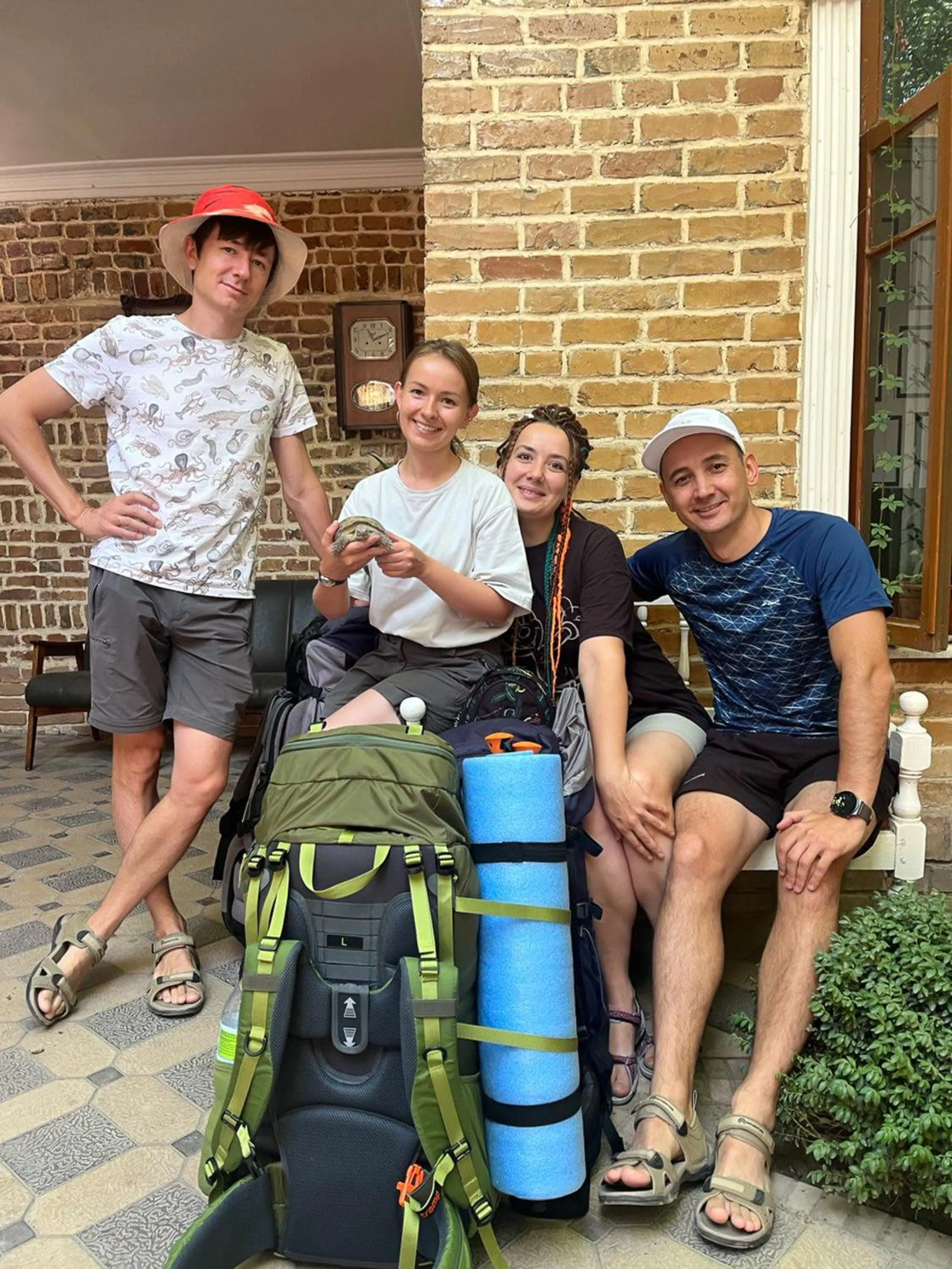 Inner courtyard view in Old Radio hostel