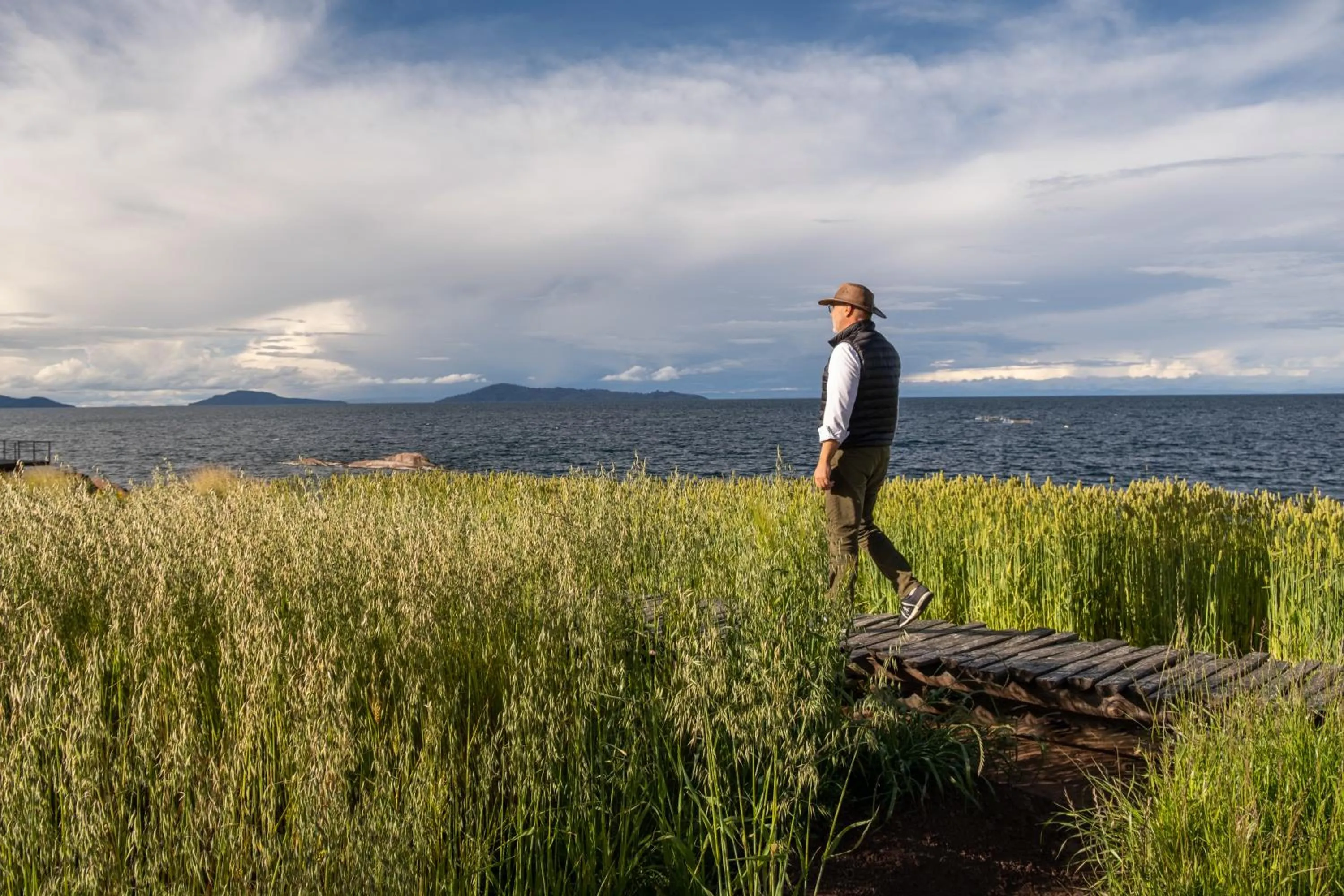 People in Titilaka by Andean