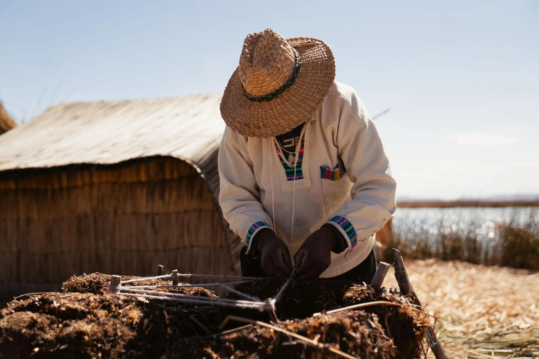 People in Titilaka by Andean