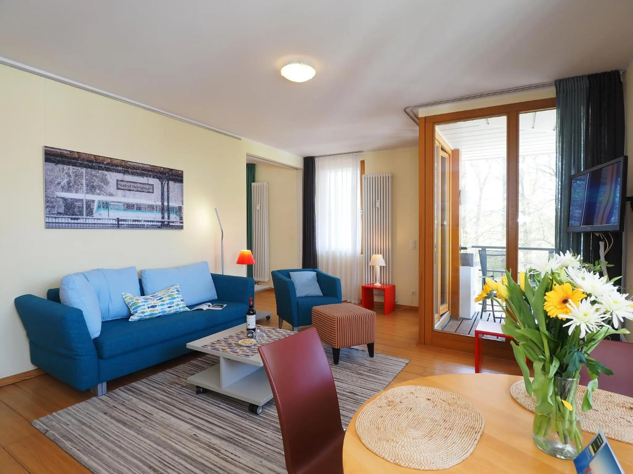Kaiservillen Heringsdorf - Ferienwohnung mit 1 Schlafzimmer und Balkon D134