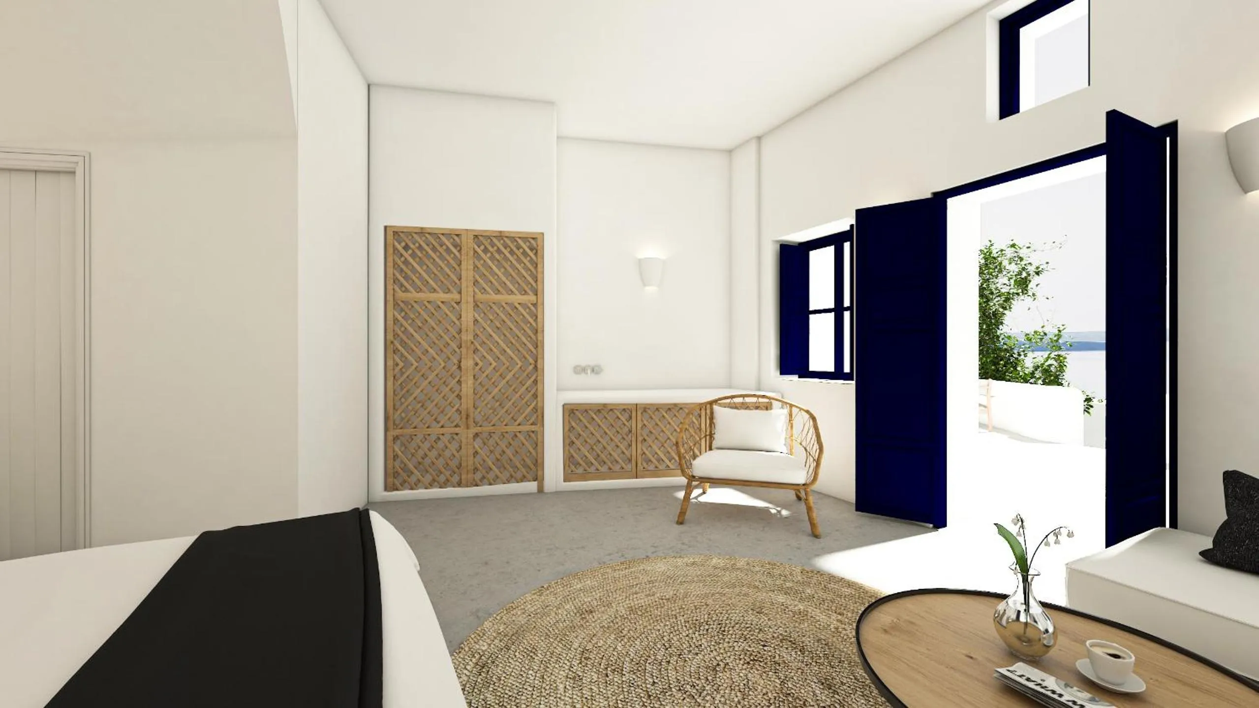 Photo of the whole room, Bed in Oia Memories Suites