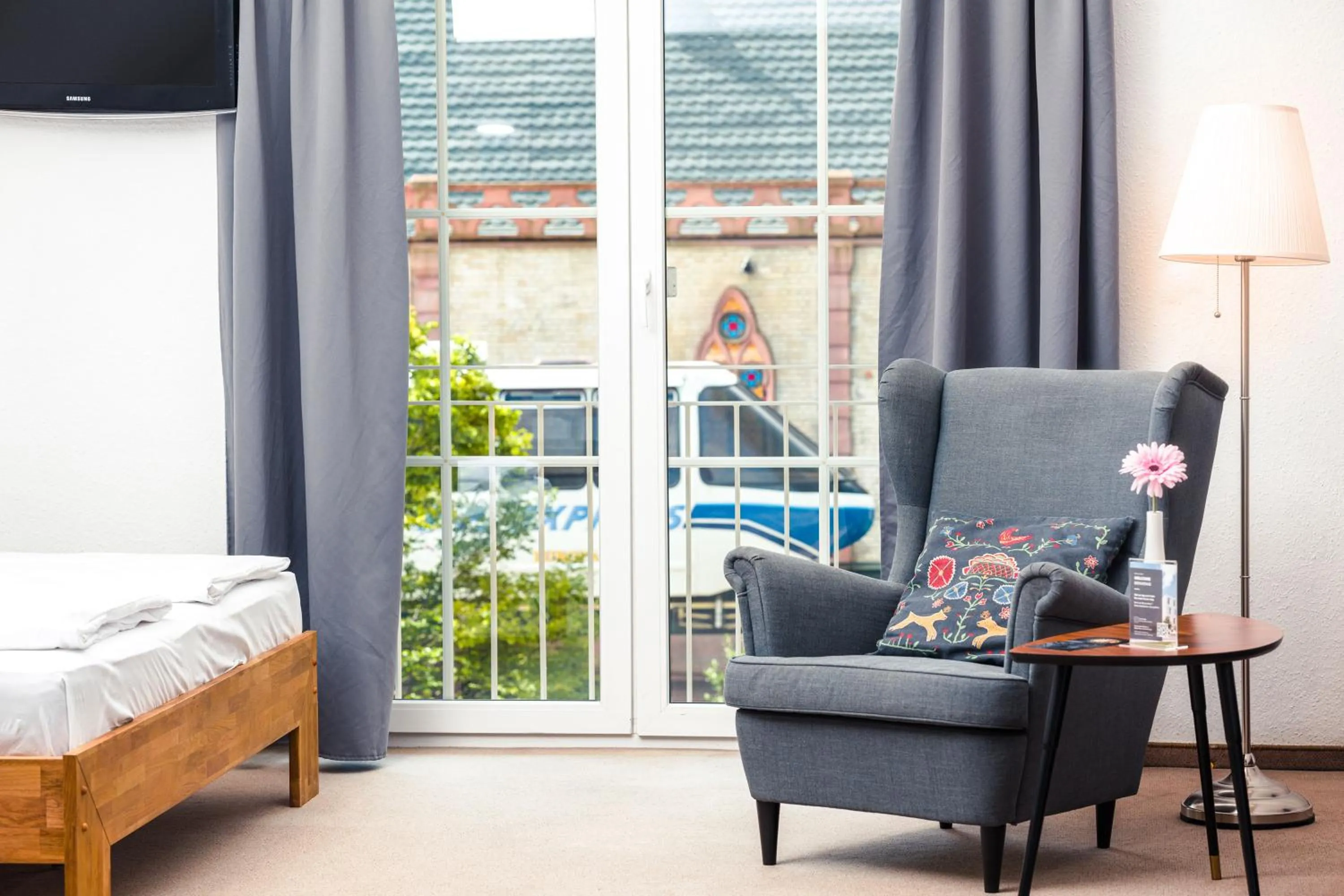 View (from property/room), Bed in Hotel am Park