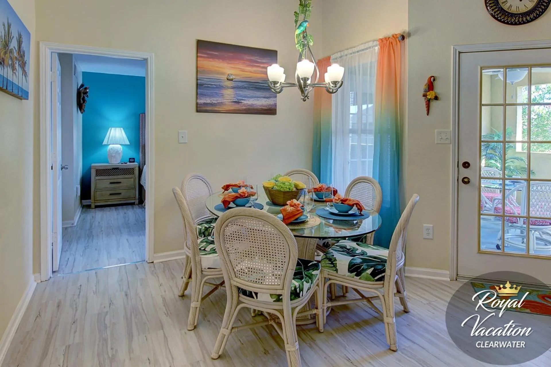 Living room in Royal Tropical at Avalon Clearwater - Pool & Free Parking - 10 Min Drive to Clearwater Beach