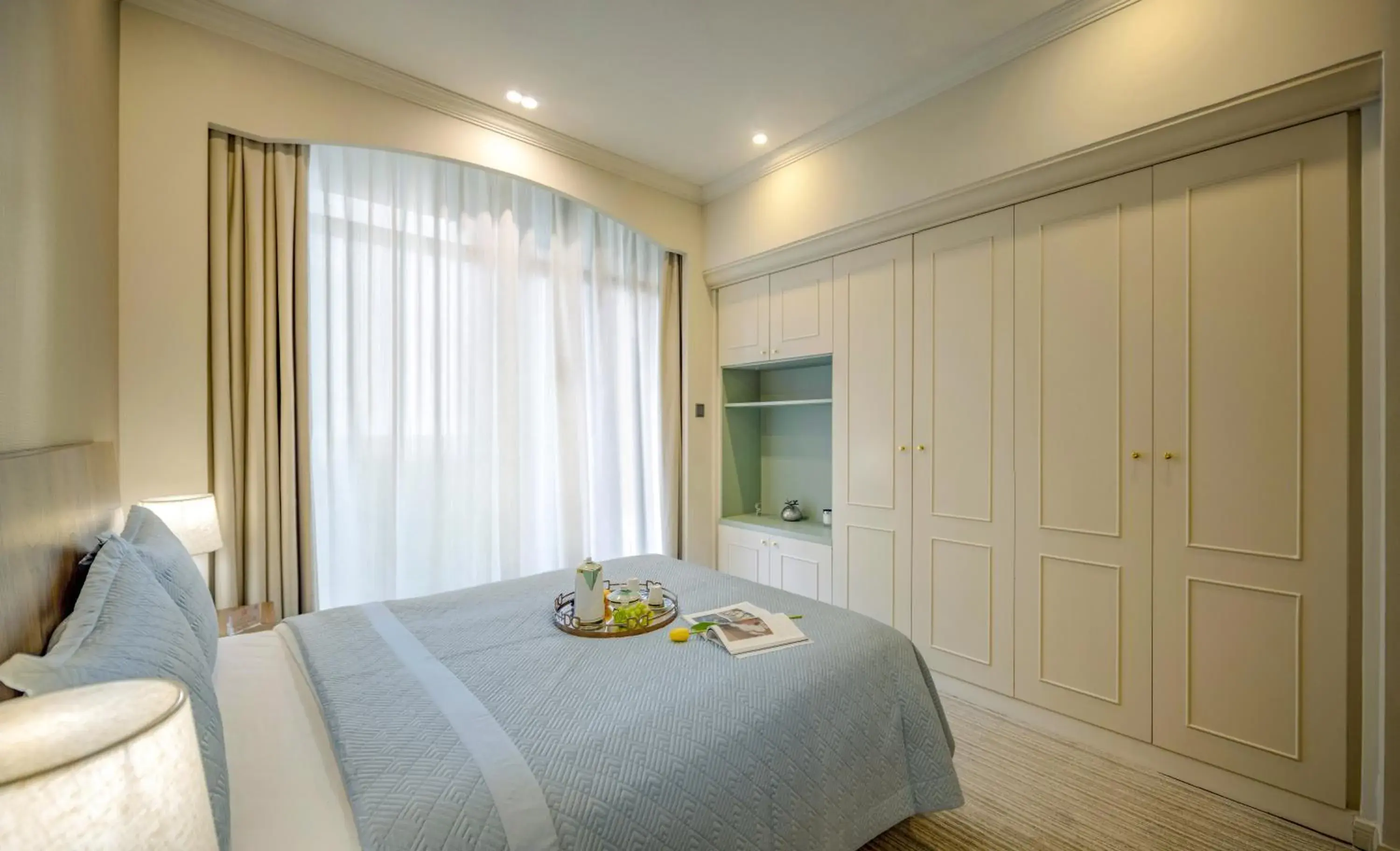 Bed in Green Court Residence City Center, Shanghai Bed in Green Court Residence City Center, Shanghai